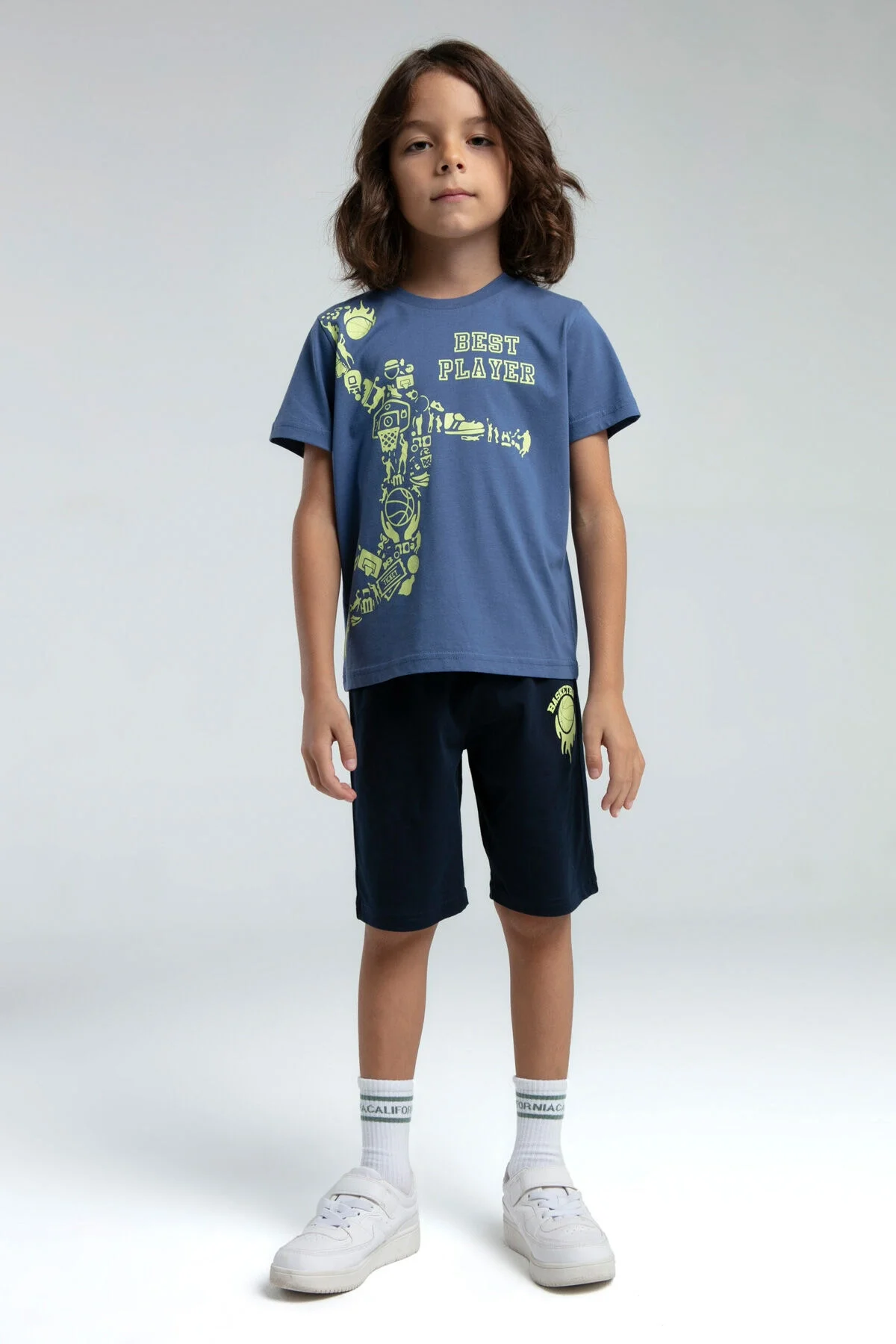 Rolypoly Erkek Çocuk Yeşil Bermuda Takım