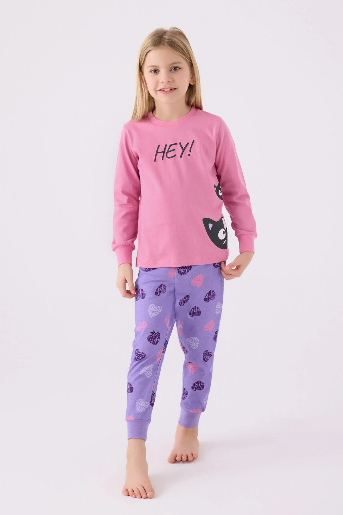 Rolypoly Kız Çocuk Pembe Pijama Takımı