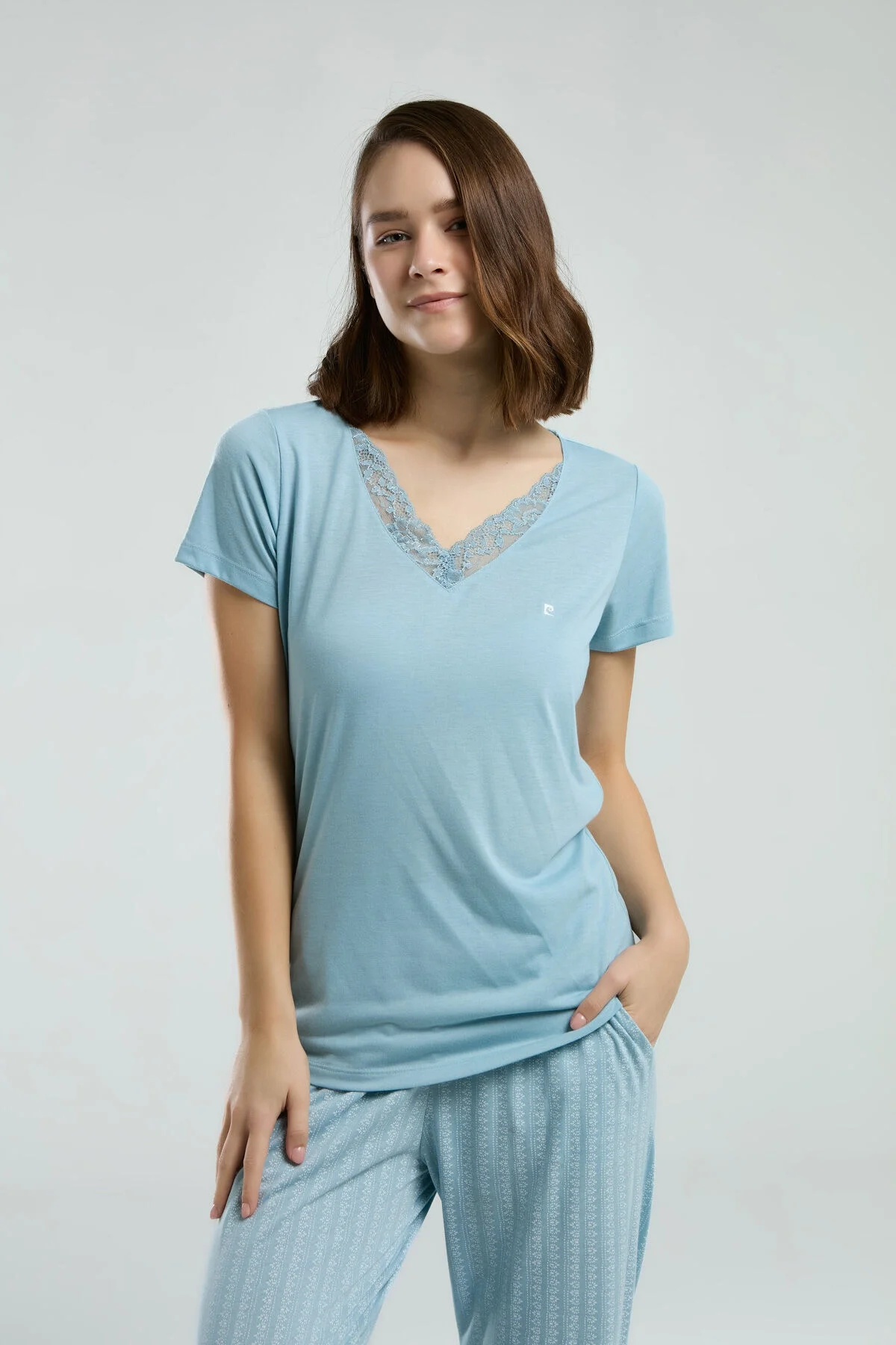 Pierre Cardin Kadın Mavi Pijama Takımı