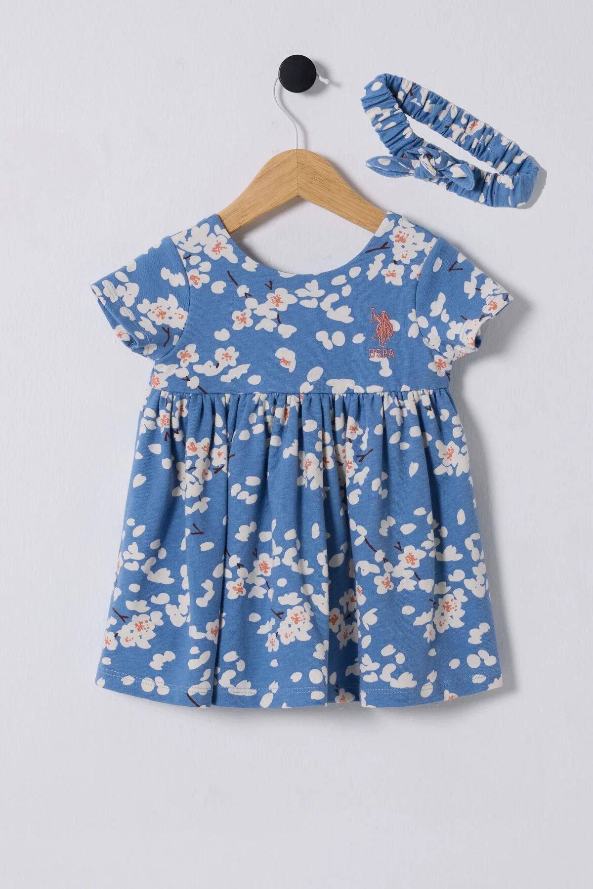 U.S. Polo Assn Kız Bebek Mavi Elbise