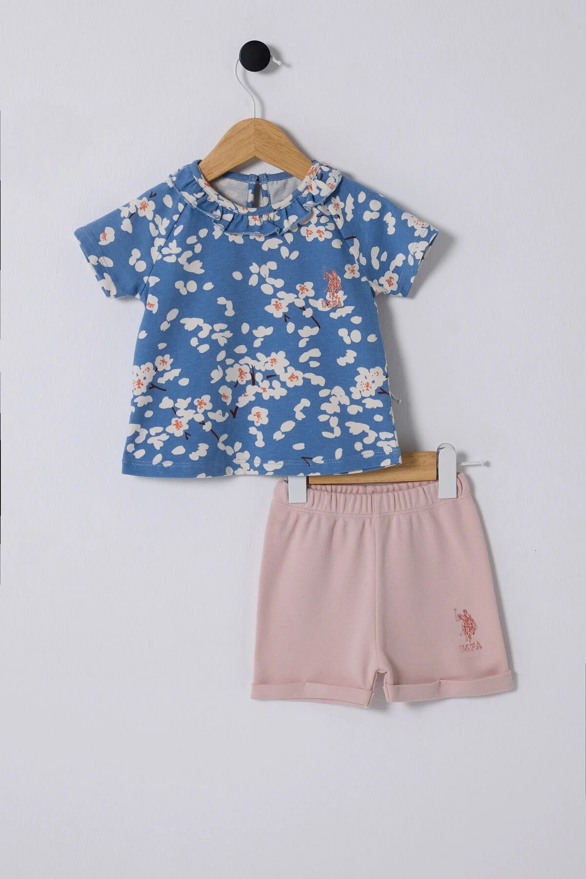 U.S. Polo Assn Kız Bebek Mavi Takım