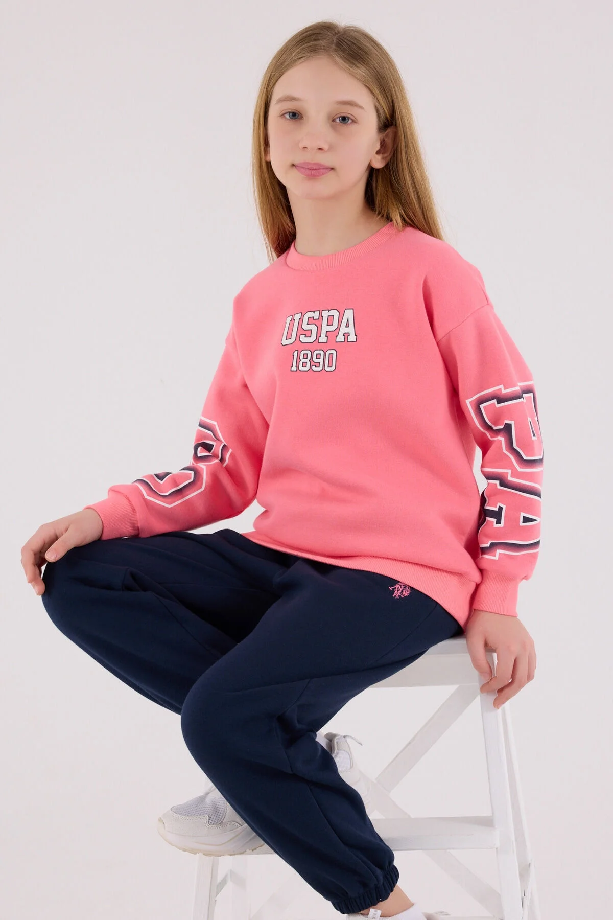 U.S. Polo Assn Kız Çocuk Pembe Eşofman Takımı