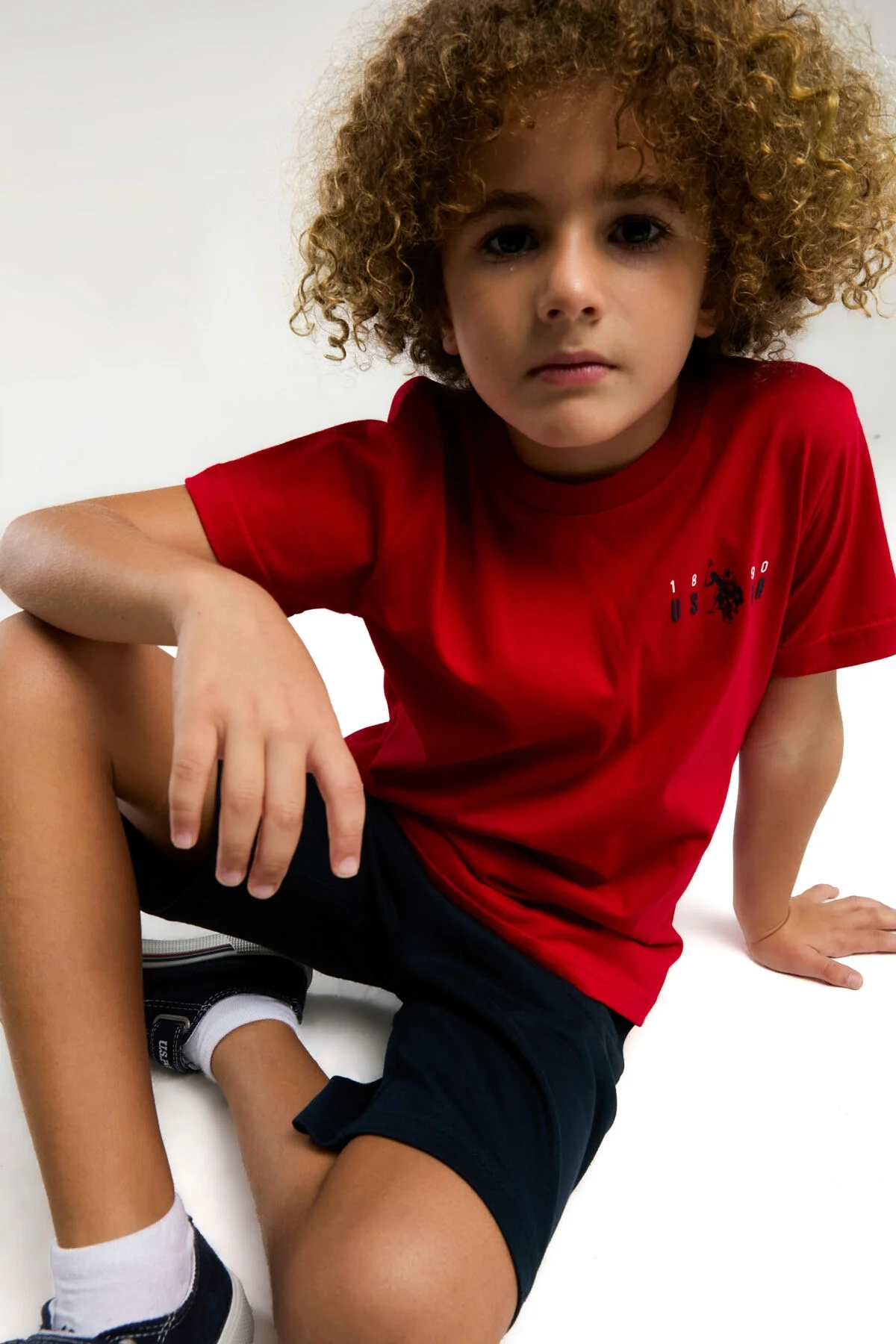 U.S. Polo Assn Erkek Çocuk Kırmızı Bermuda Takım