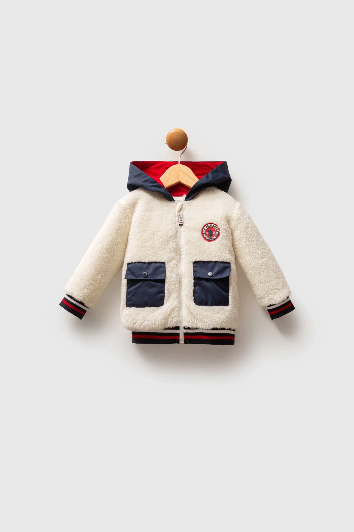 U.S. Polo Assn Erkek Bebek Beyaz Mont