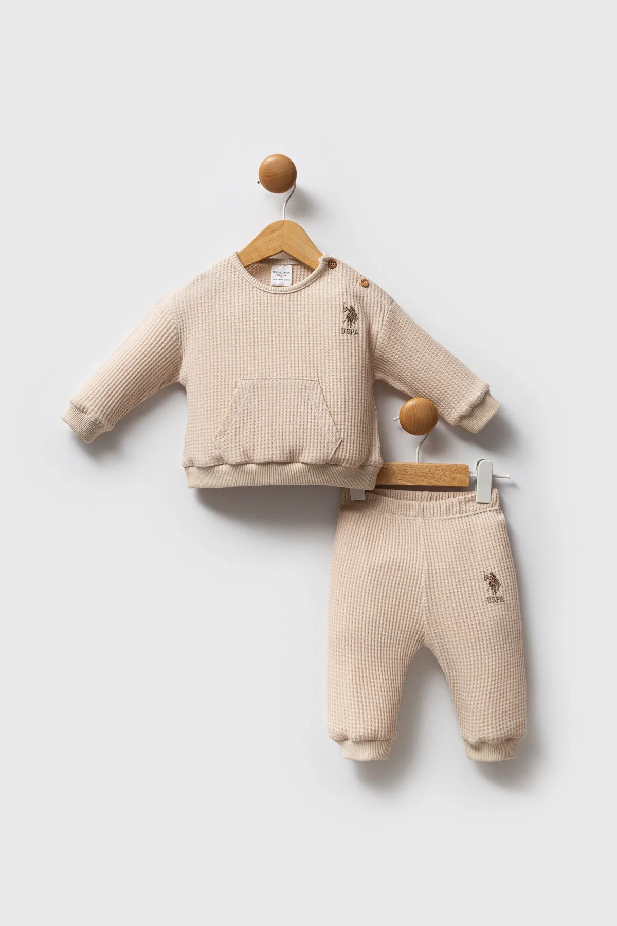 U.S. Polo Assn Erkek Bebek Krem Takım