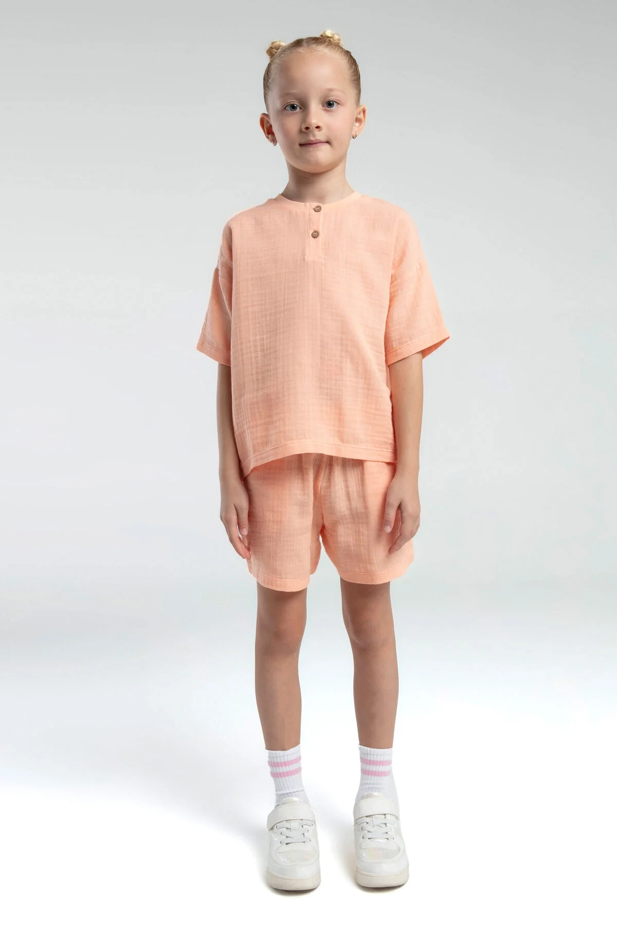 Rolypoly Kız Çocuk Turuncu Şort Takım