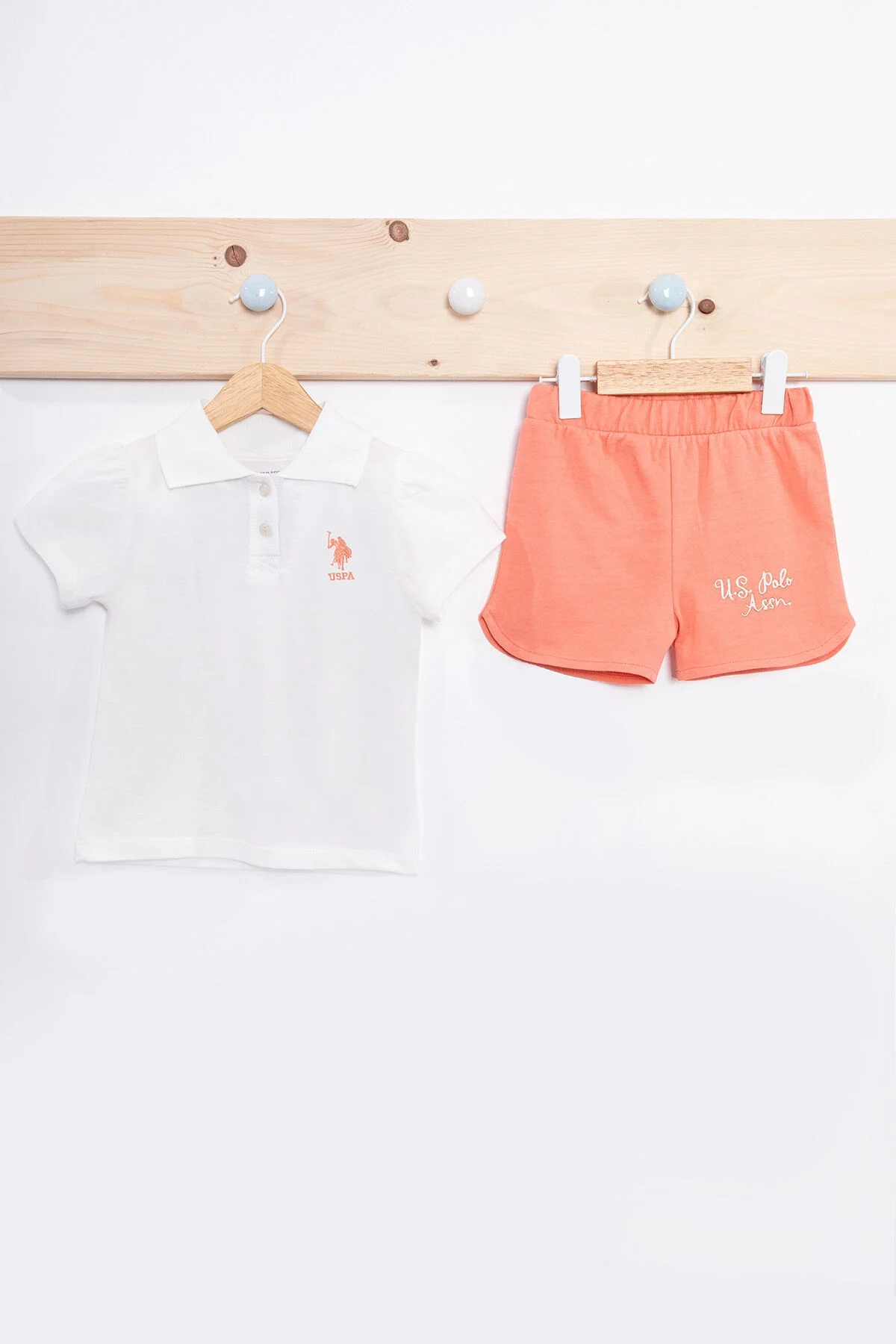 U.S. Polo Assn Kız Bebek Krem Takım