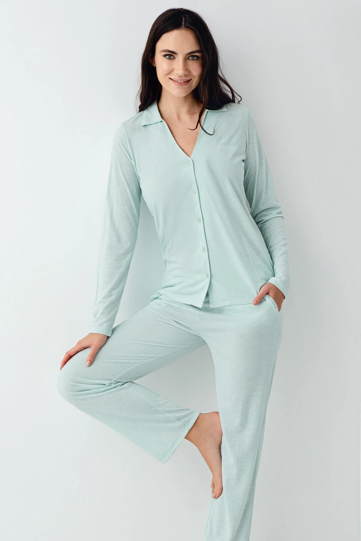 Pierre Cardin Kadın Yeşil Pijama Takımı