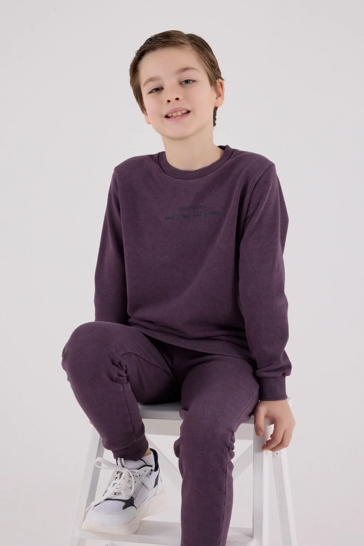 Rolypoly Erkek Çocuk Mor Eşofman Takımı