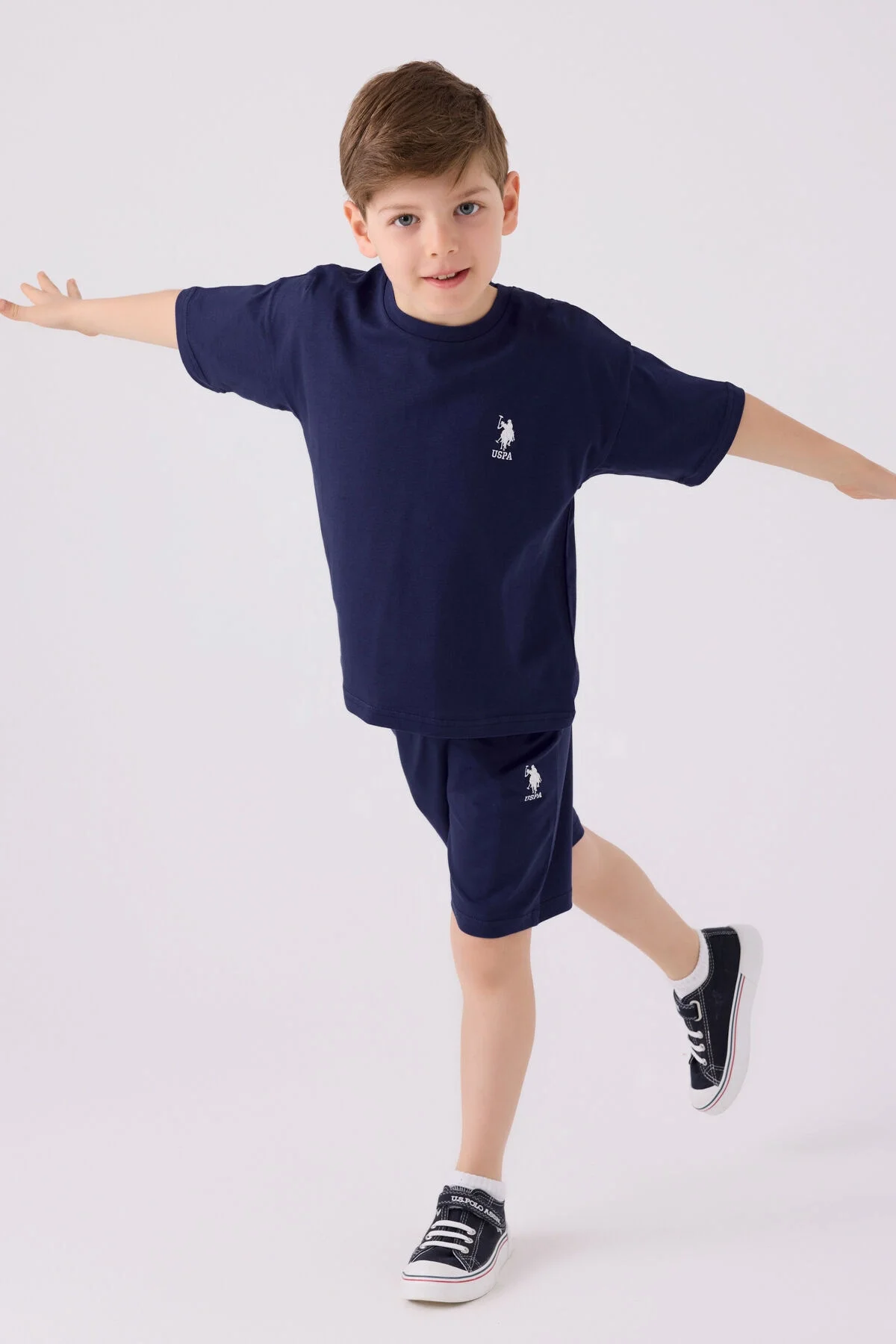 U.S. Polo Assn Erkek Çocuk Mavi Bermuda Takım