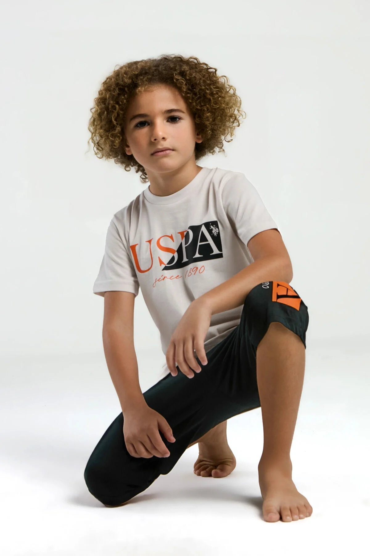 U.S. Polo Assn Erkek Çocuk Krem Kapri Takım