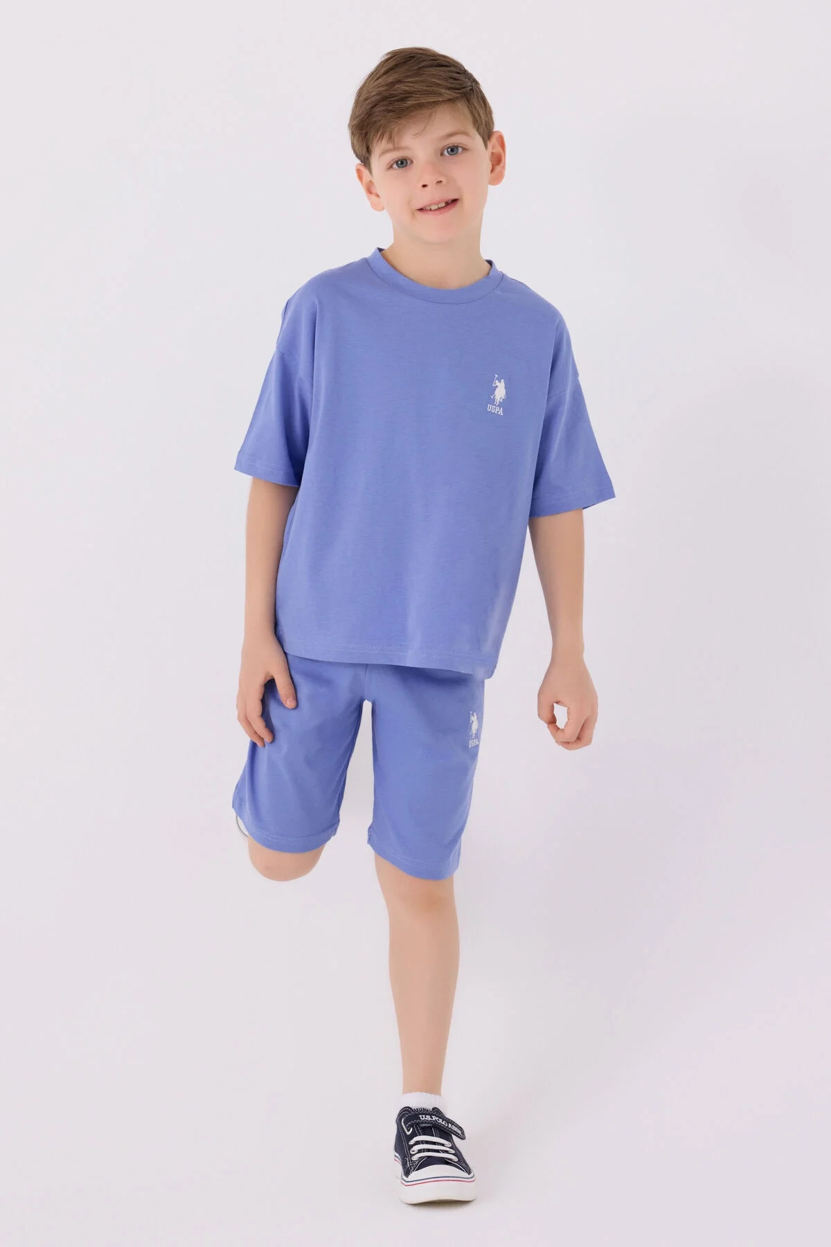 U.S. Polo Assn Erkek Çocuk Mavi Bermuda Takım
