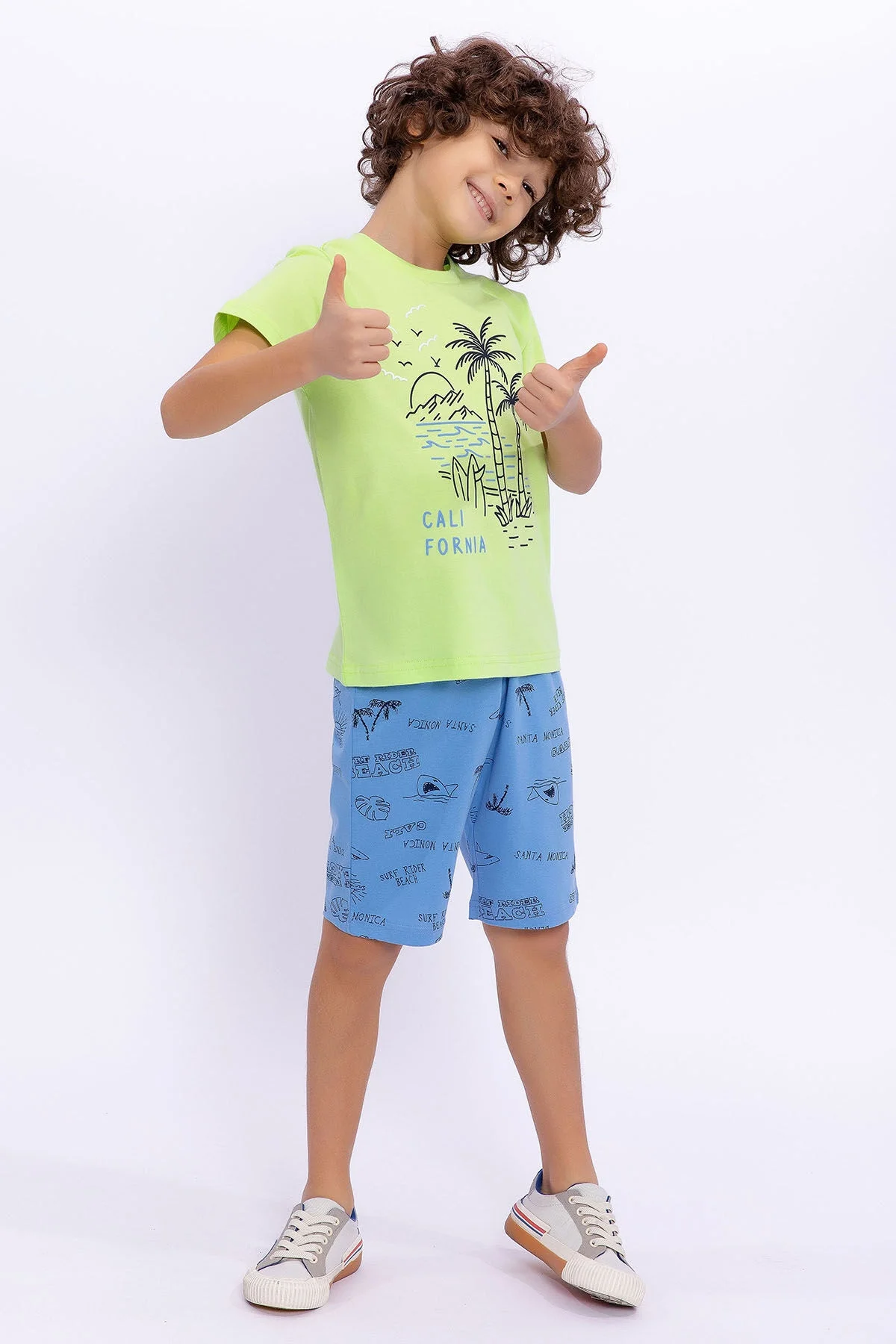 Rolypoly Erkek Çocuk Yeşil Bermuda Takım