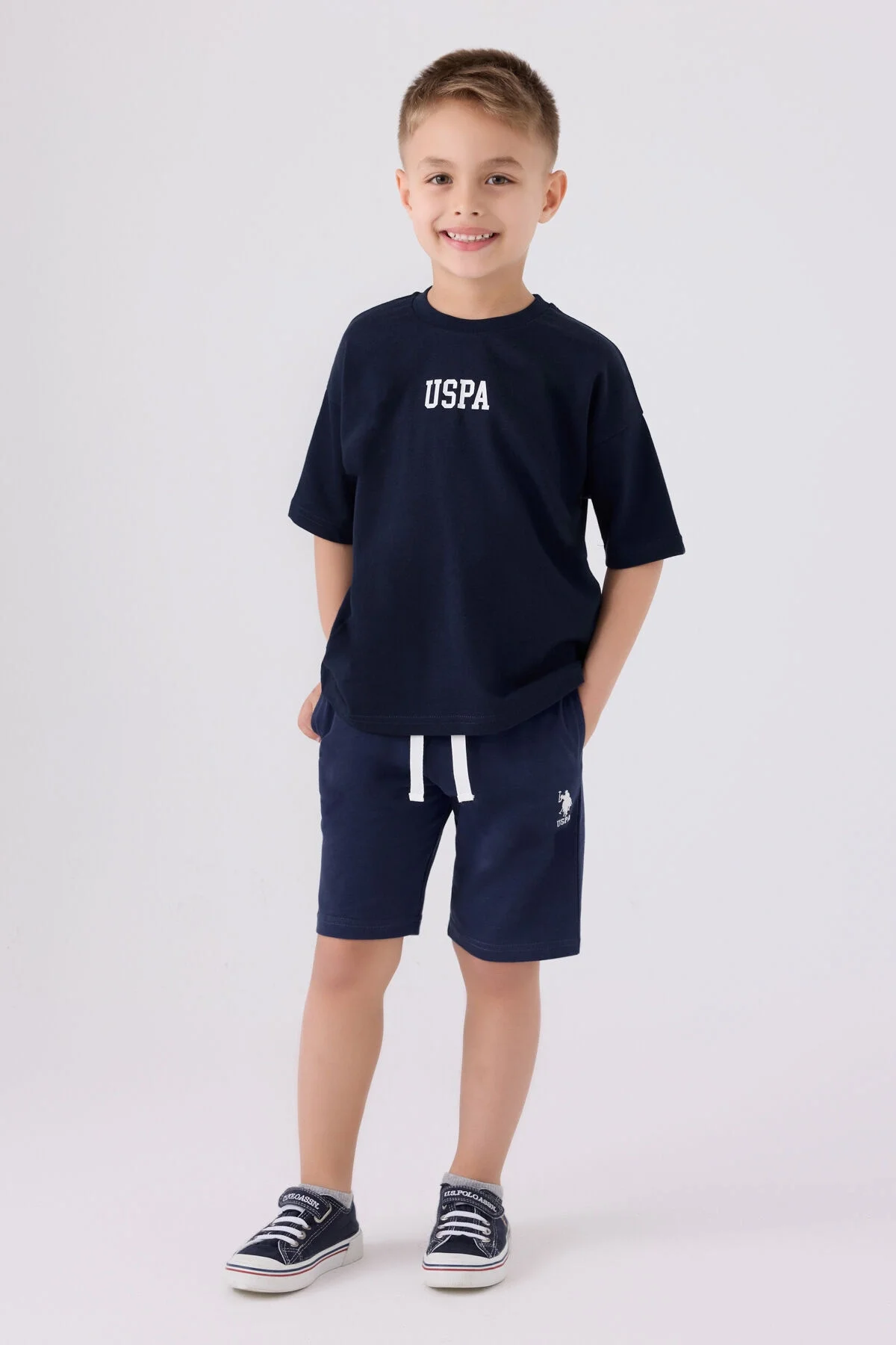 U.S. Polo Assn Erkek Çocuk Lacivert Bermuda Takım