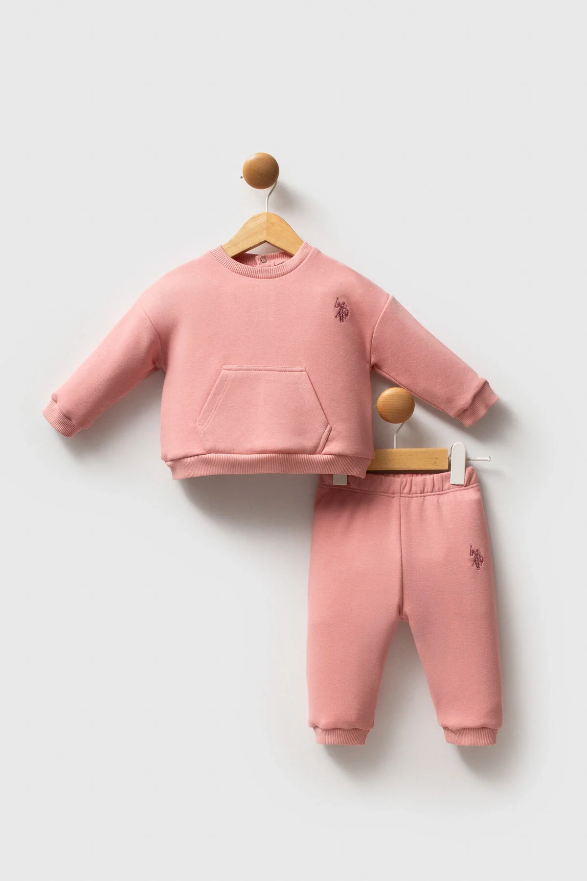 U.S. Polo Assn Kız Bebek Pembe Takım