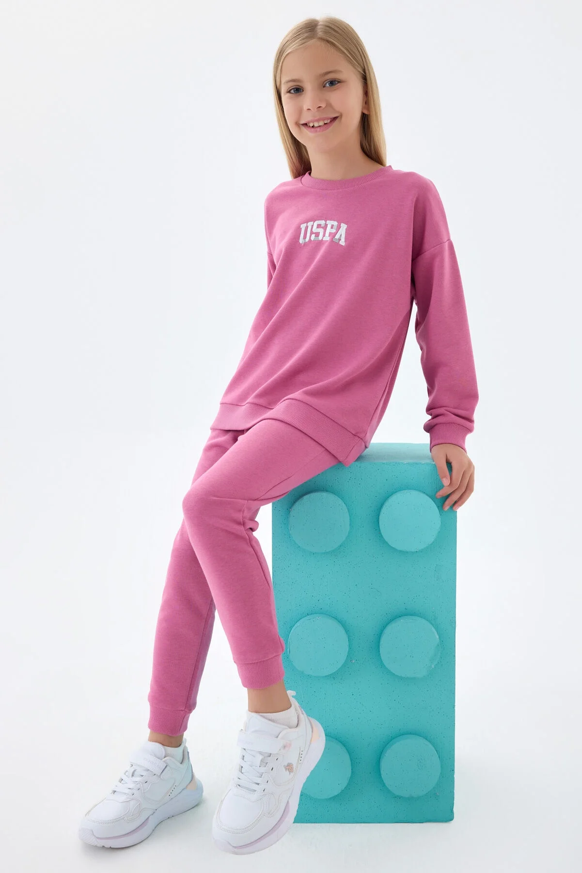 U.S. Polo Assn Kız Çocuk Pembe Eşofman Takımı