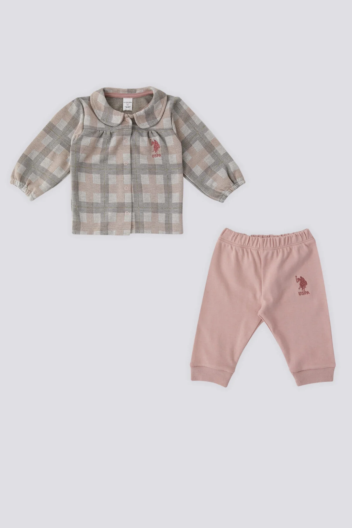 U.S. Polo Assn Kız Bebek Gri Takım