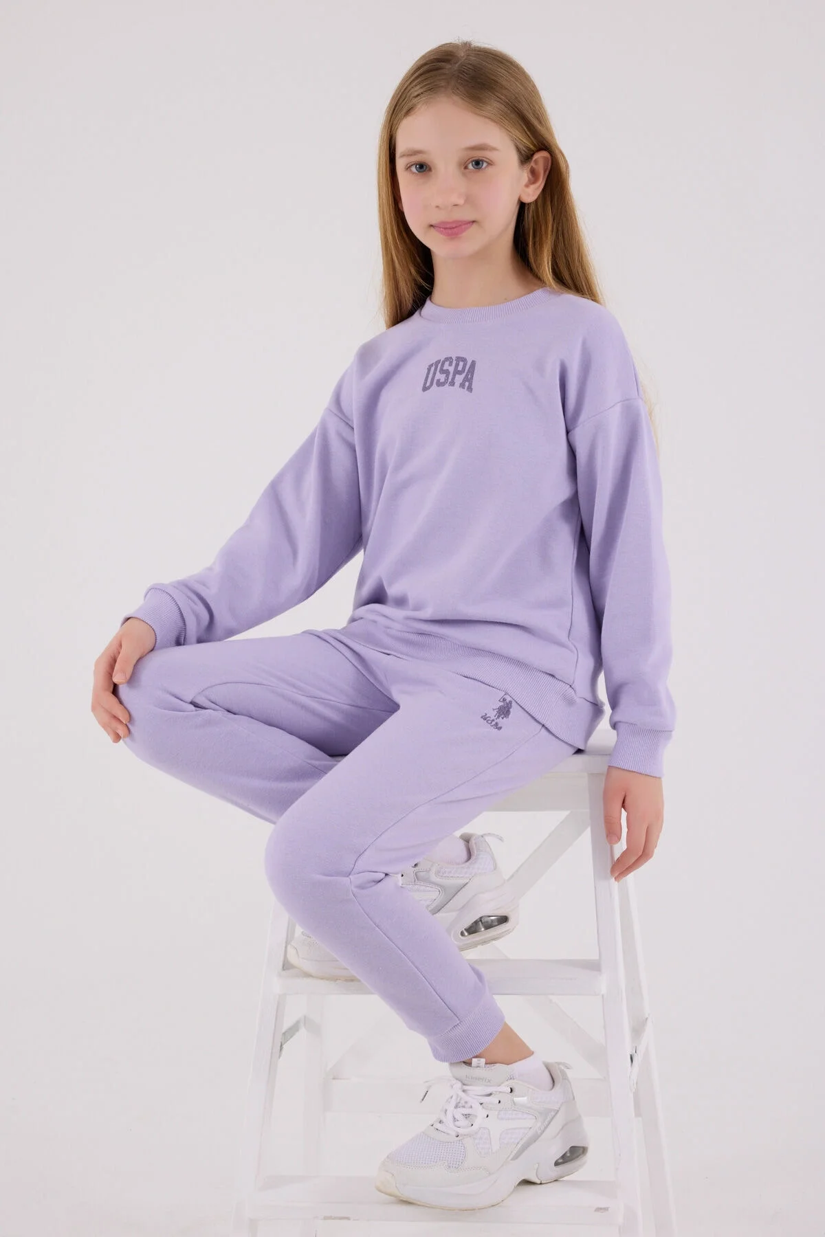 U.S. Polo Assn Kız Çocuk Mor Eşofman Takımı