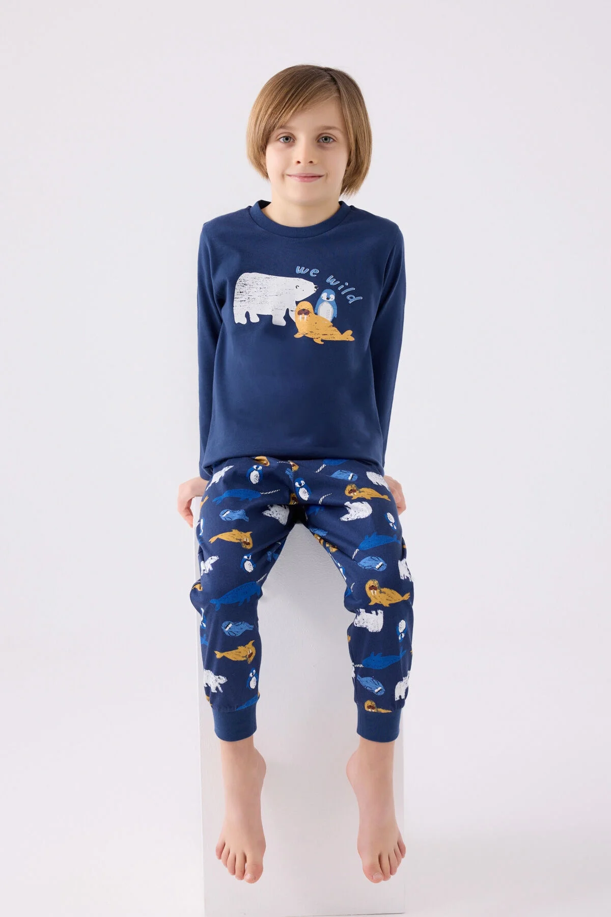 Rolypoly Erkek Çocuk Mavi Pijama Takımı