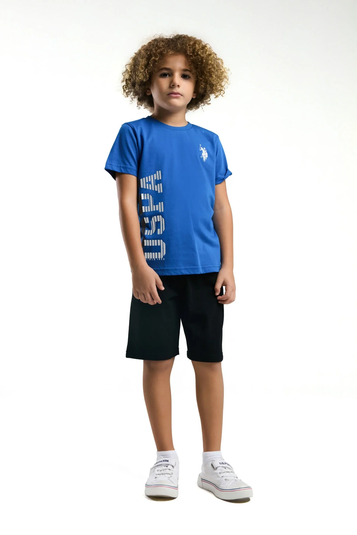 U.S. Polo Assn Erkek Çocuk Mavi Bermuda Takım