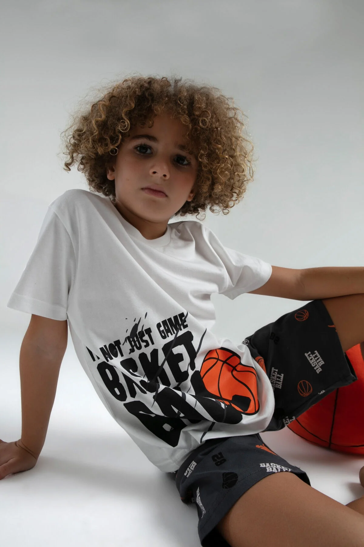 Rolypoly Erkek Çocuk Beyaz Bermuda Takım