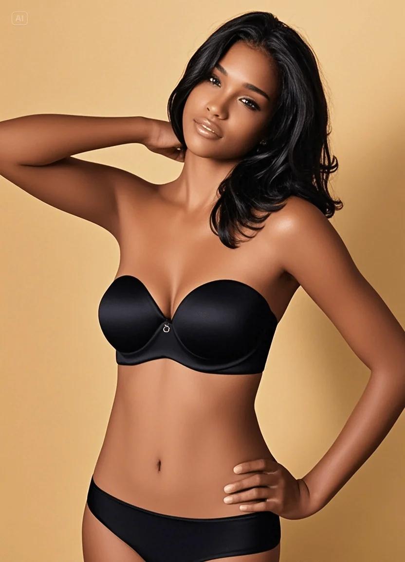 Destekli Pamuklu Straplez Sütyen