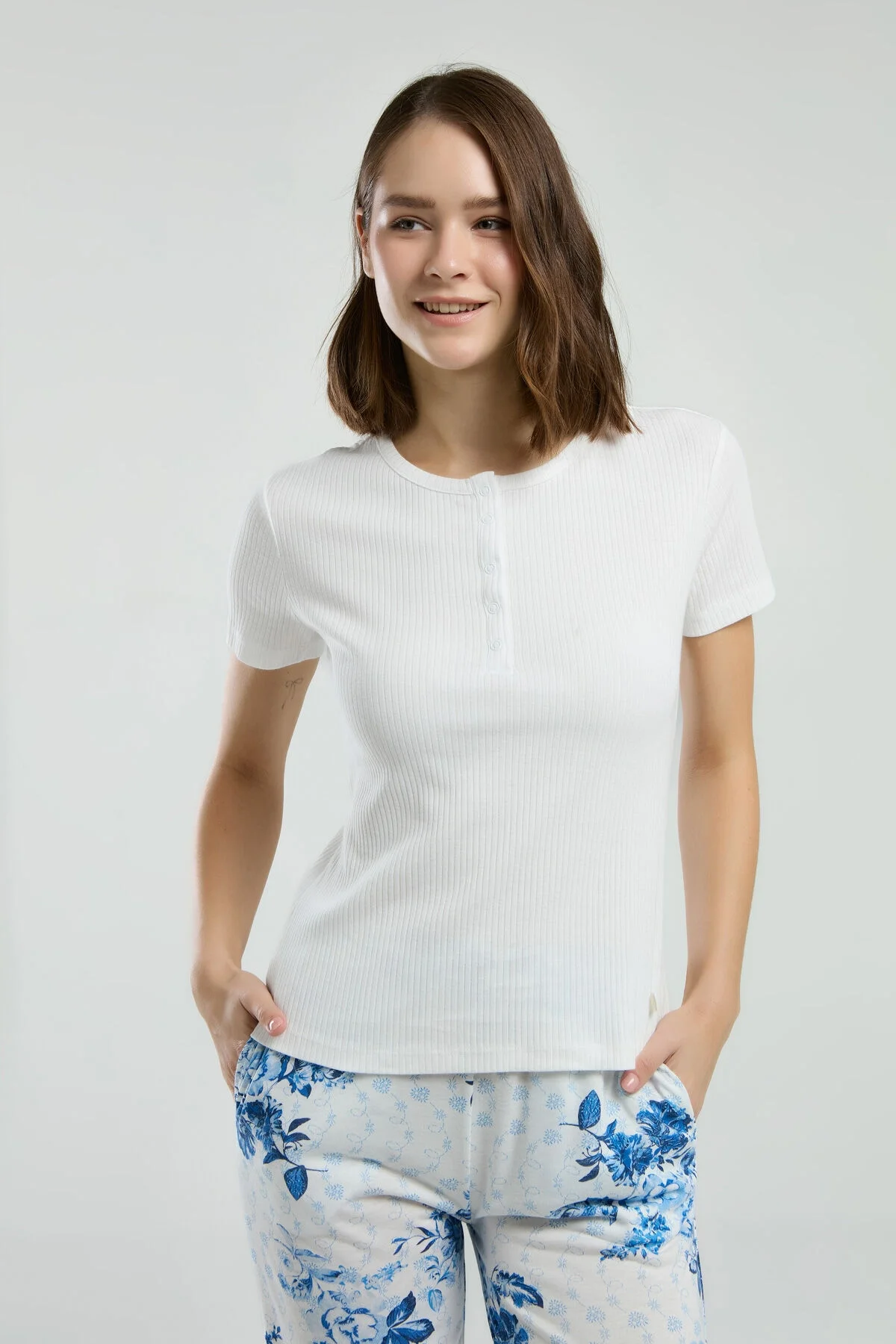 Pierre Cardin Kadın Beyaz Pijama Takımı