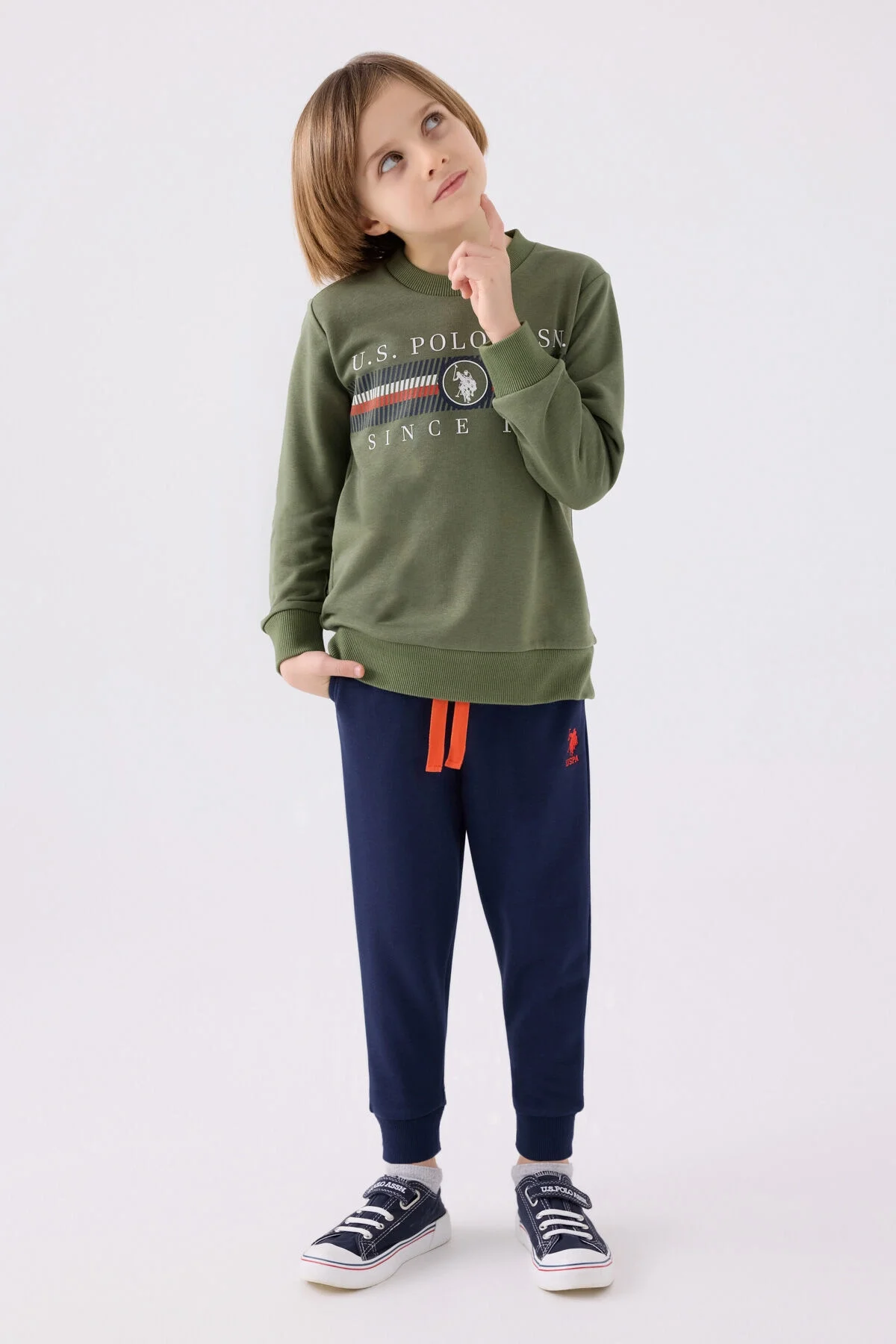U.S. Polo Assn Erkek Çocuk Haki Eşofman Takımı