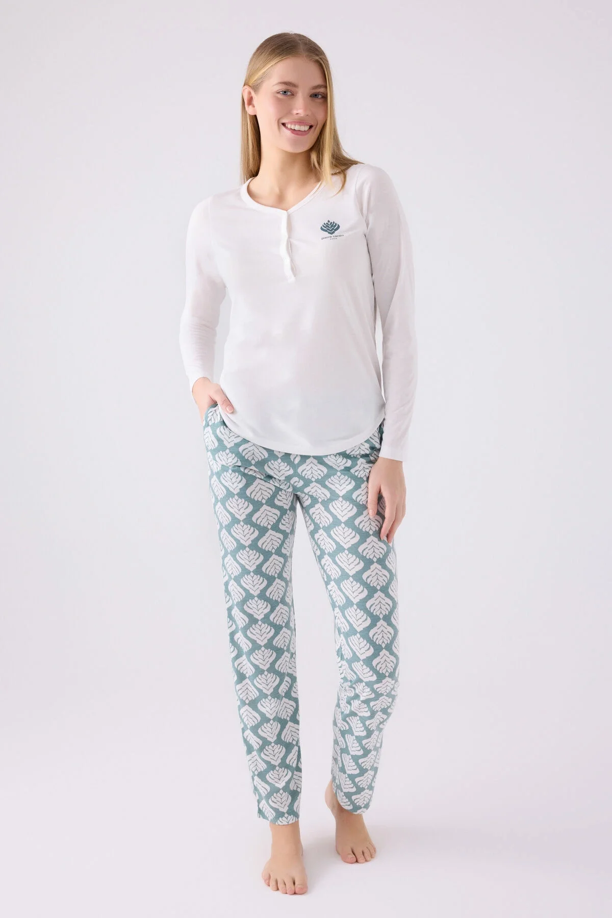 Pierre Cardin Kadın Beyaz Pijama Takımı