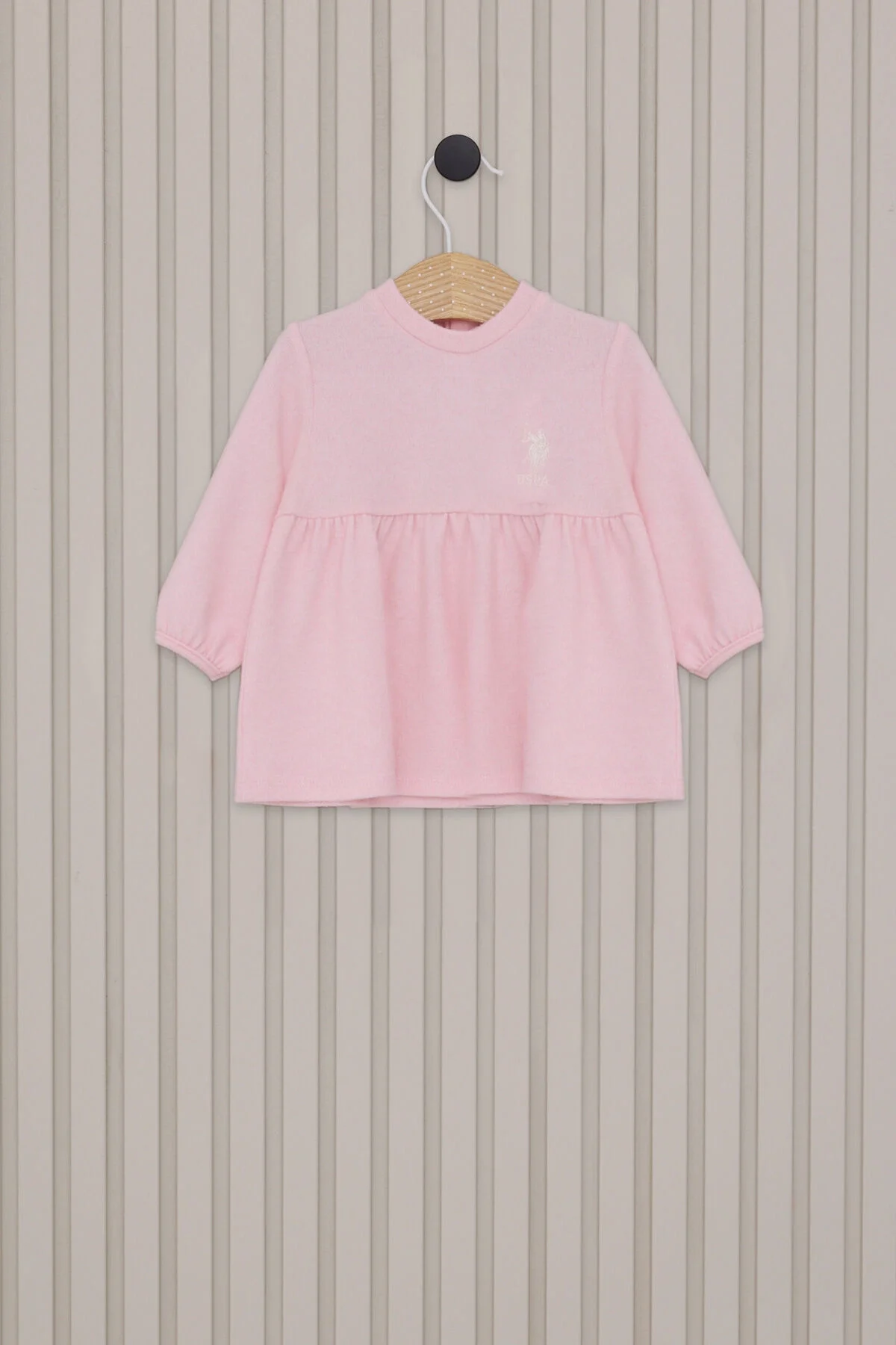 U.S. Polo Assn Kız Bebek Pembe Elbise