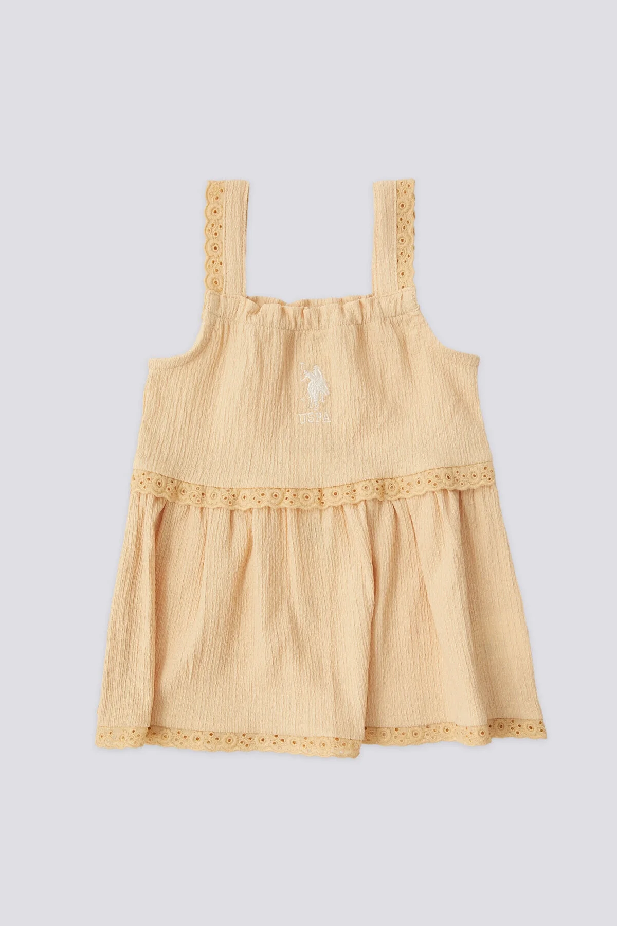 U.S. Polo Assn Kız Bebek Sarı Elbise