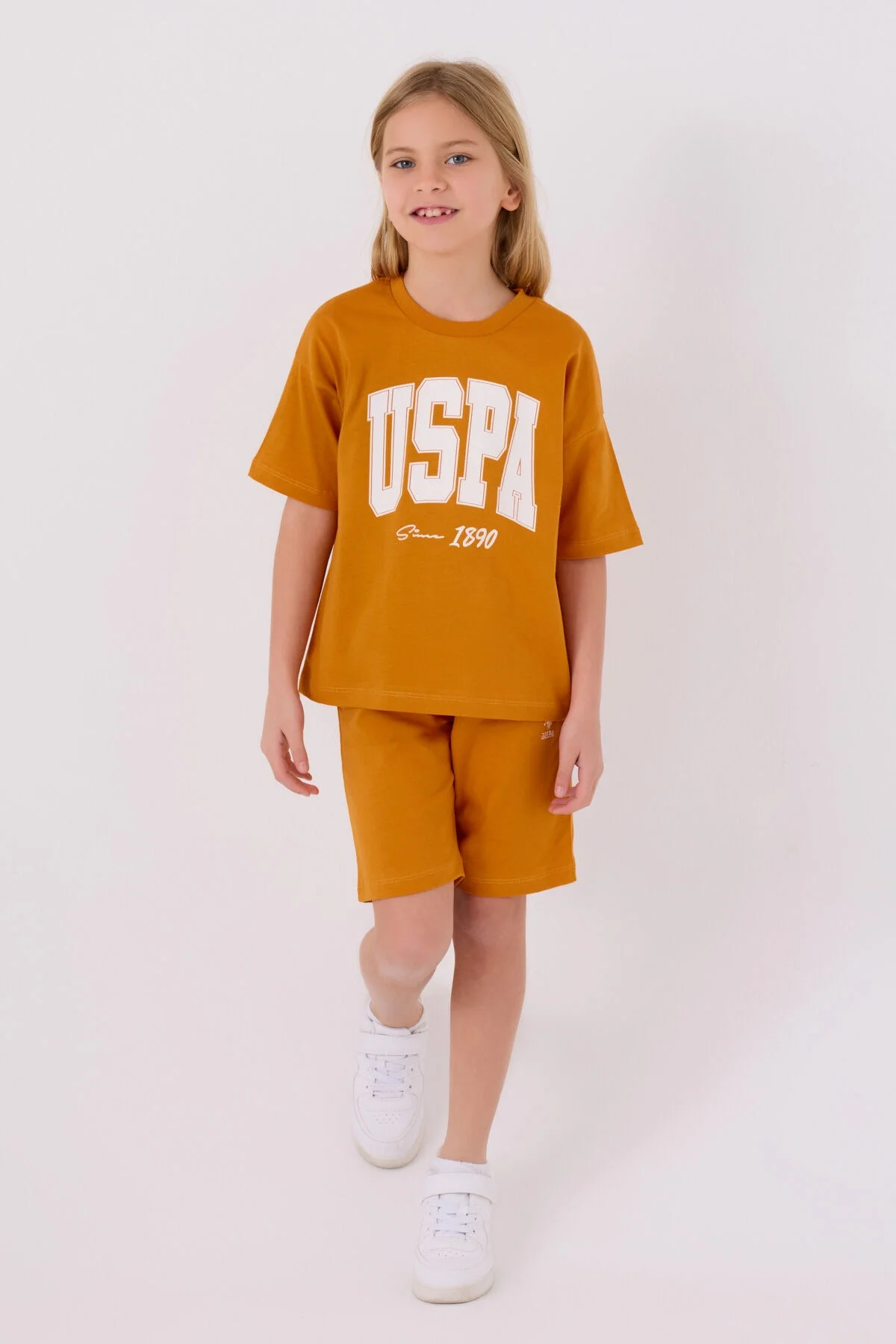 U.S. Polo Assn Kız Çocuk Sarı Bermuda Takım