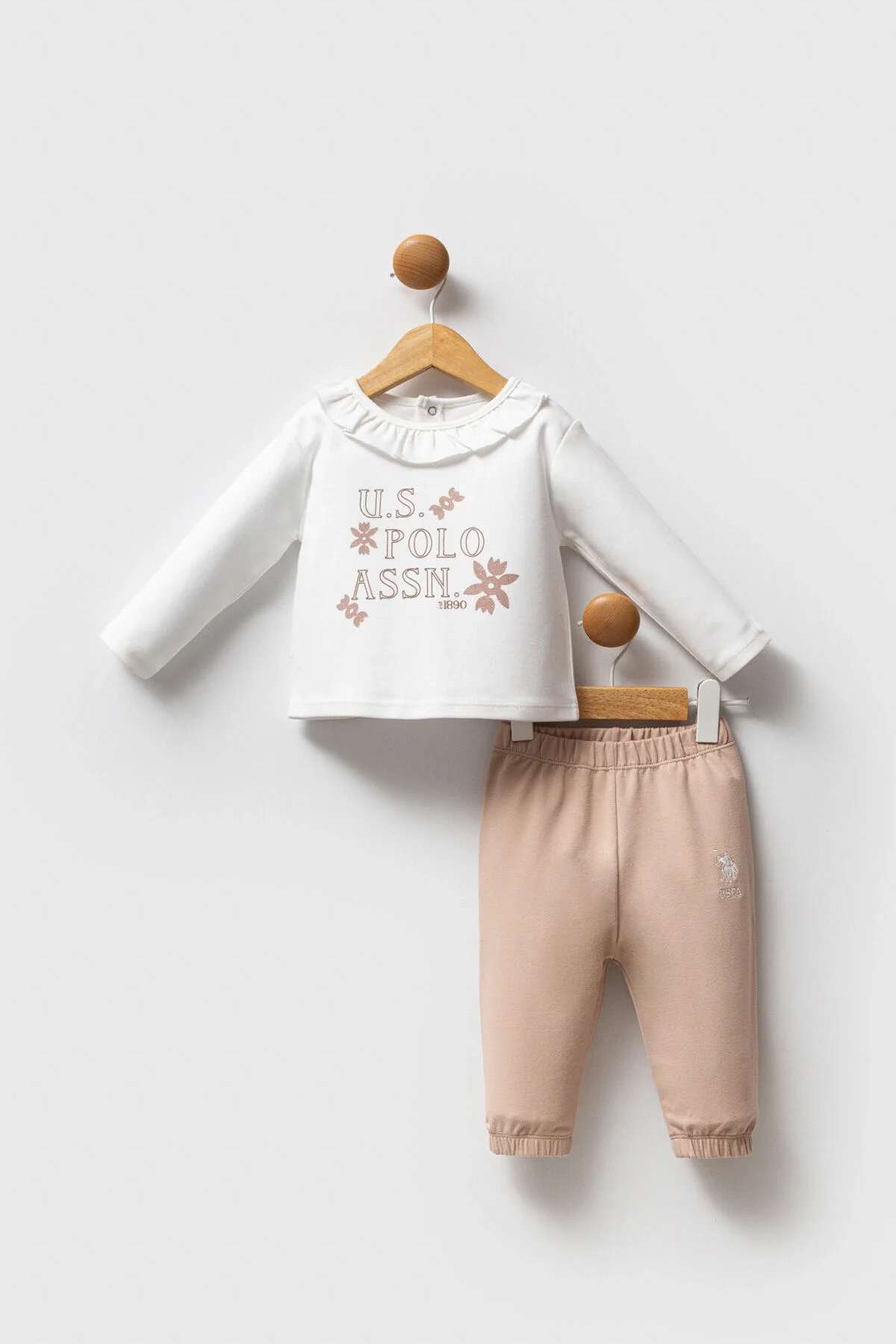 U.S. Polo Assn Kız Bebek Beyaz Takım