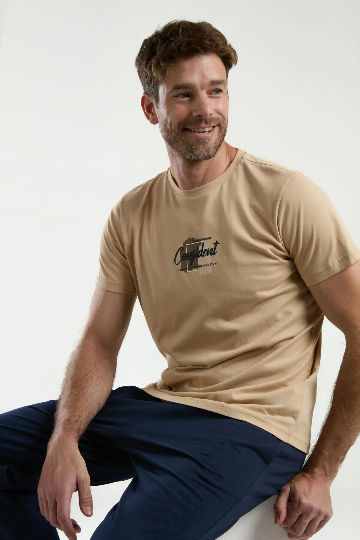 Arnetta Erkek Krem Pijama Takımı