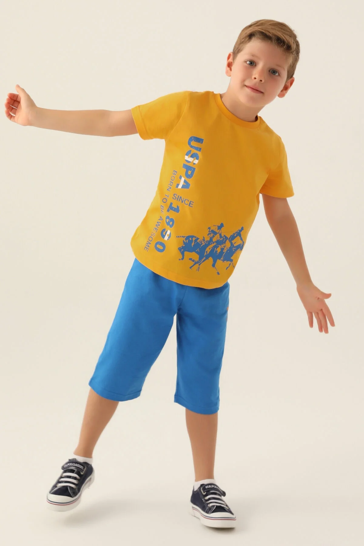 U.S. Polo Assn Erkek Çocuk Sarı Kapri Takım