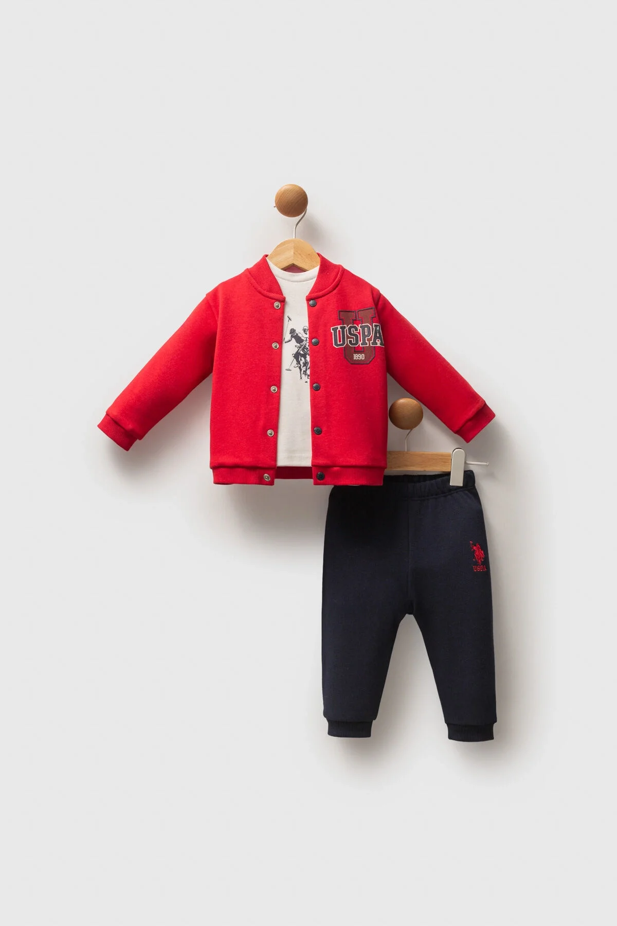 U.S. Polo Assn Erkek Bebek Kırmızı Takım