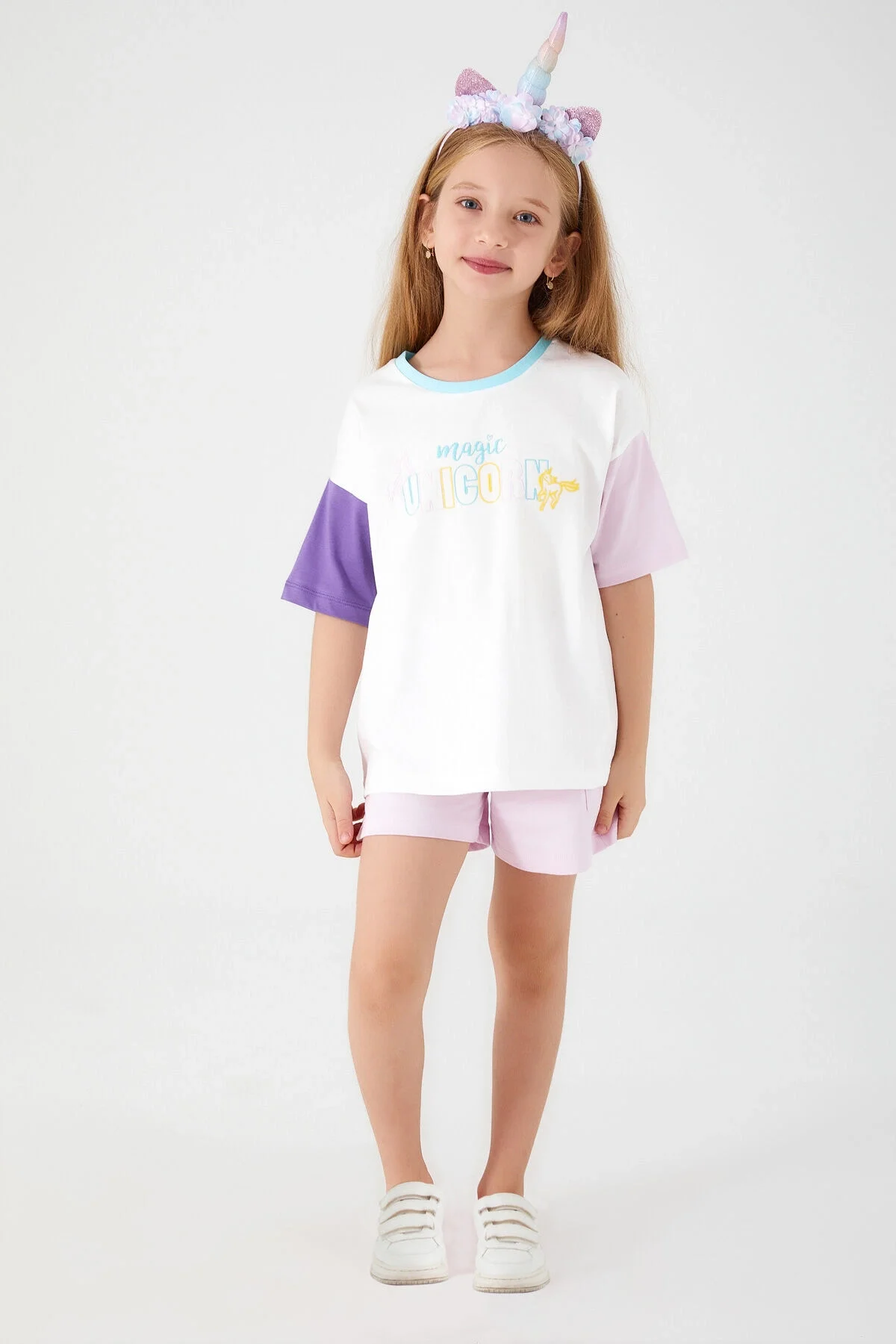 Rolypoly Kız Çocuk Beyaz Şort Takım