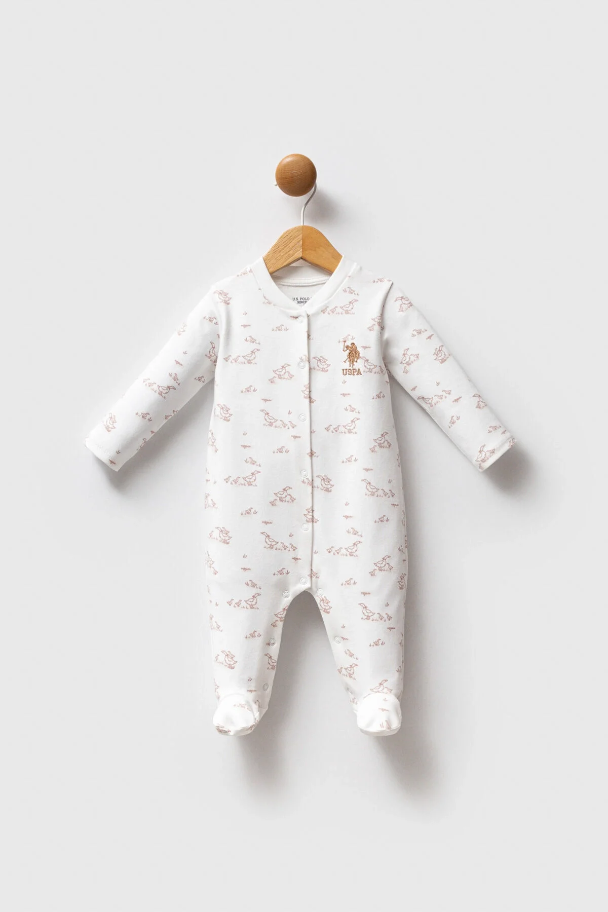 U.S. Polo Assn Kız Bebek Beyaz Tulum