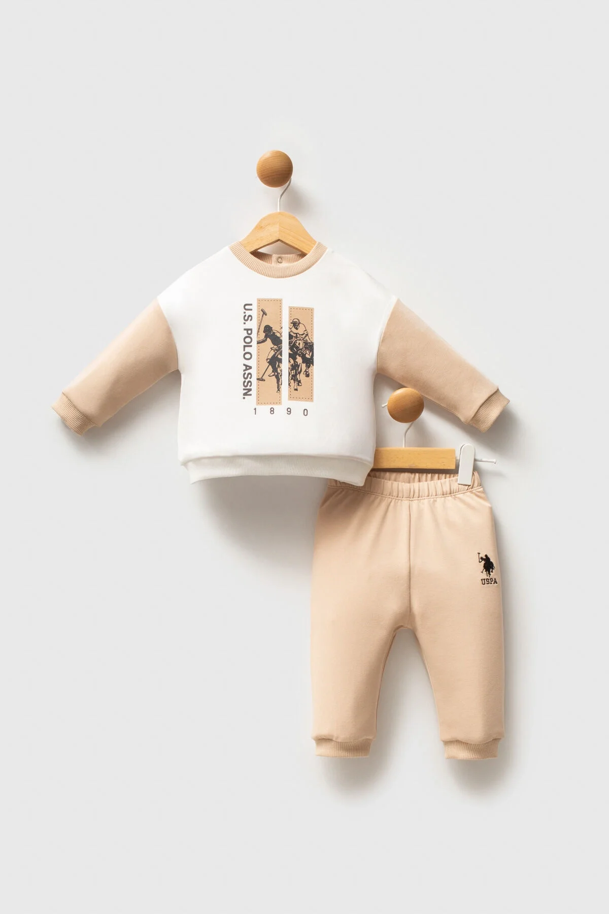 U.S. Polo Assn Erkek Bebek Krem Takım