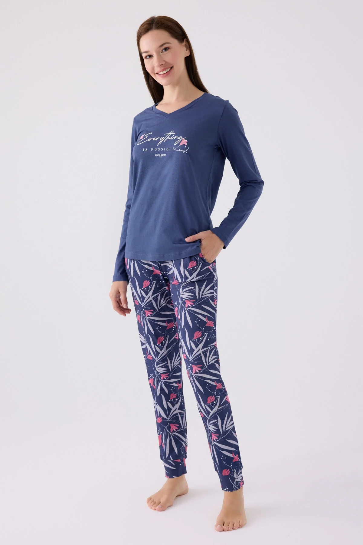 Pierre Cardin Kadın Mavi Pijama Takımı