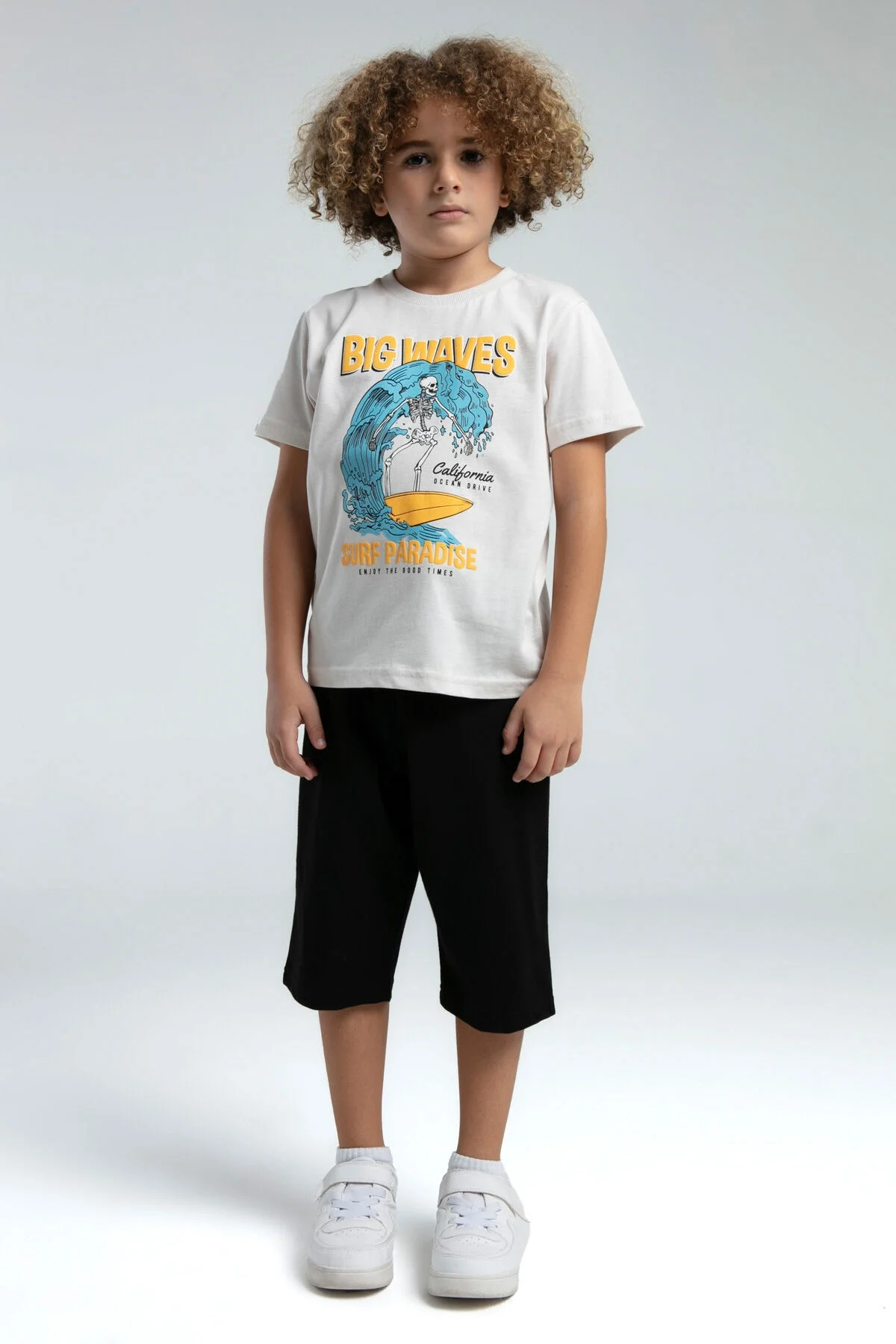 Rolypoly Erkek Çocuk Krem Kapri Takım