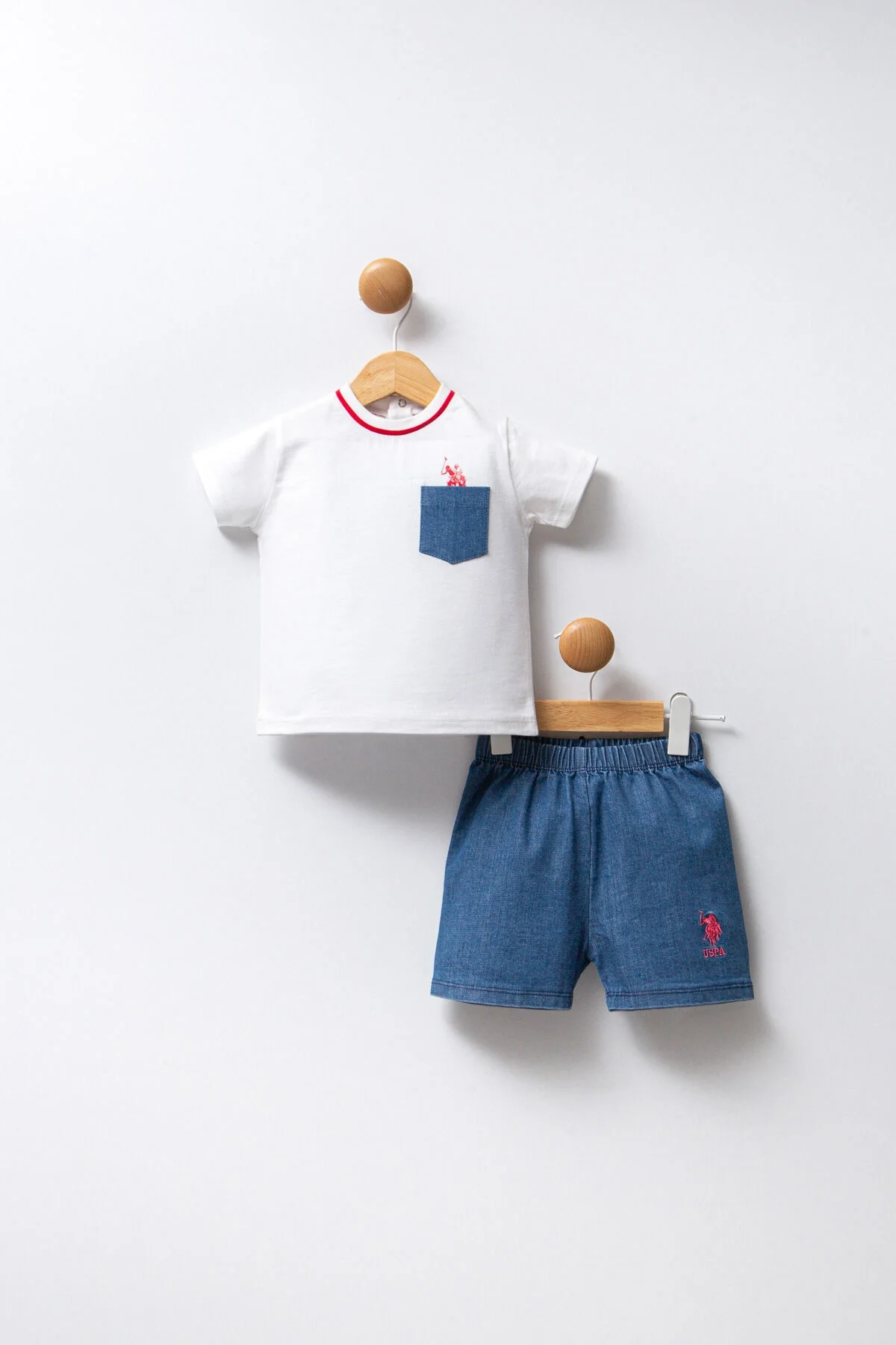 U.S. Polo Assn Erkek Bebek Beyaz Takım