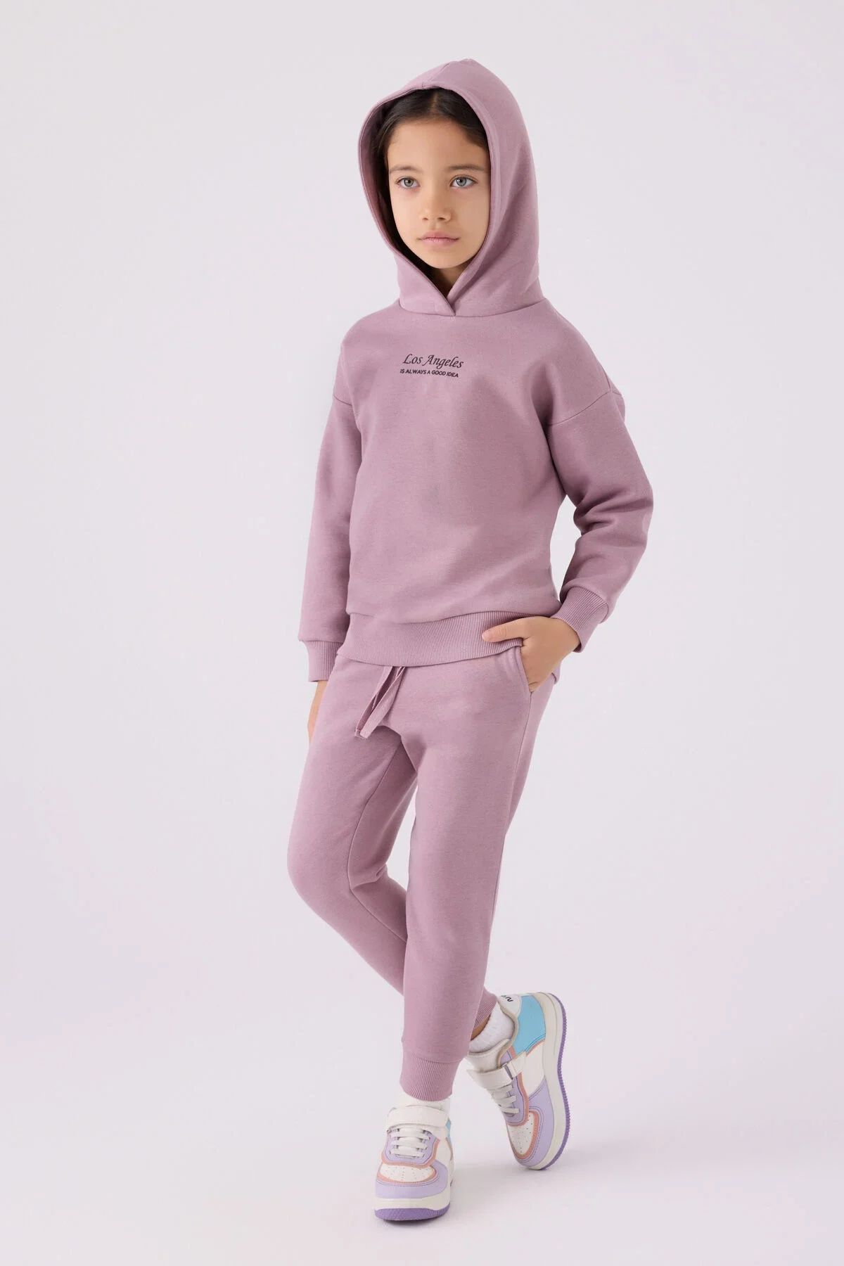 Rolypoly Kız Çocuk Mor Eşofman Takımı