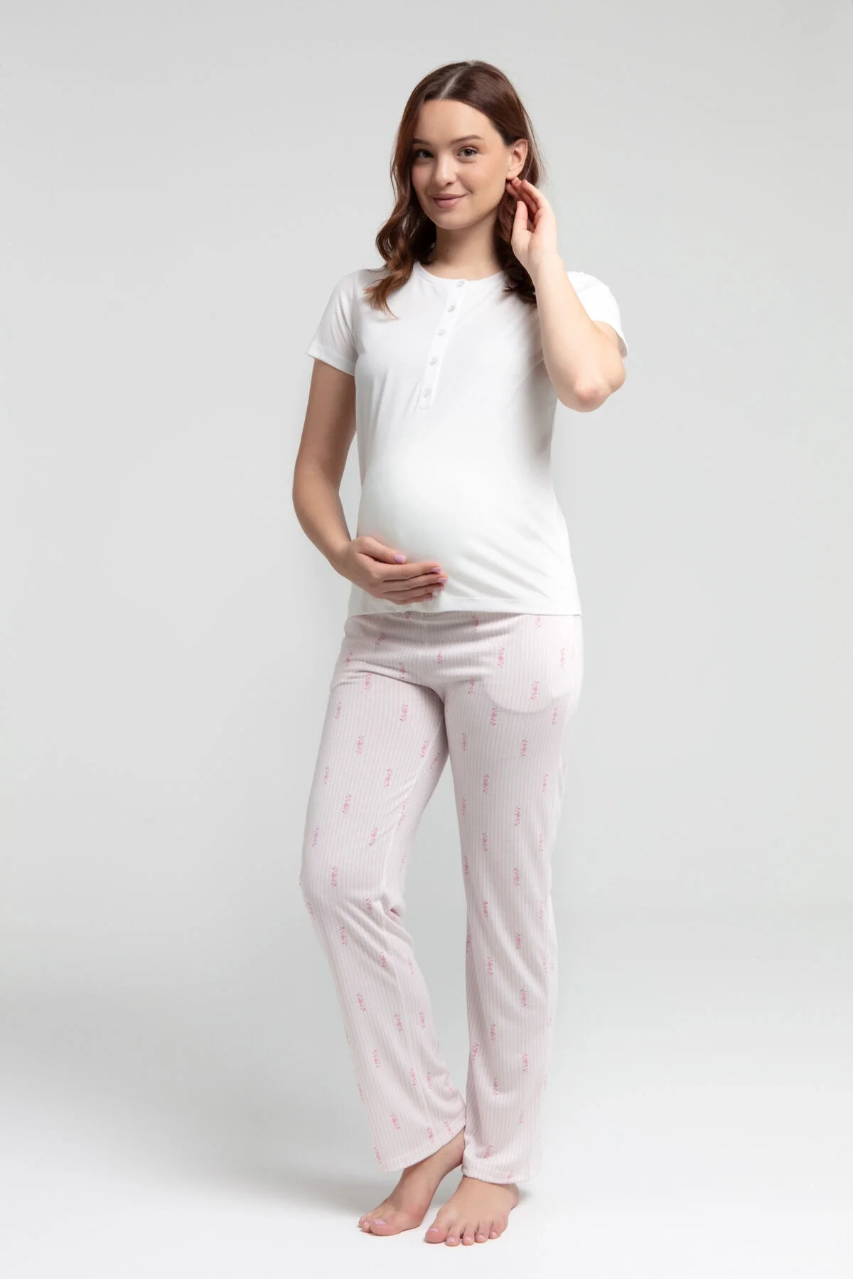 Arnetta Kadın Beyaz Pijama Takımı