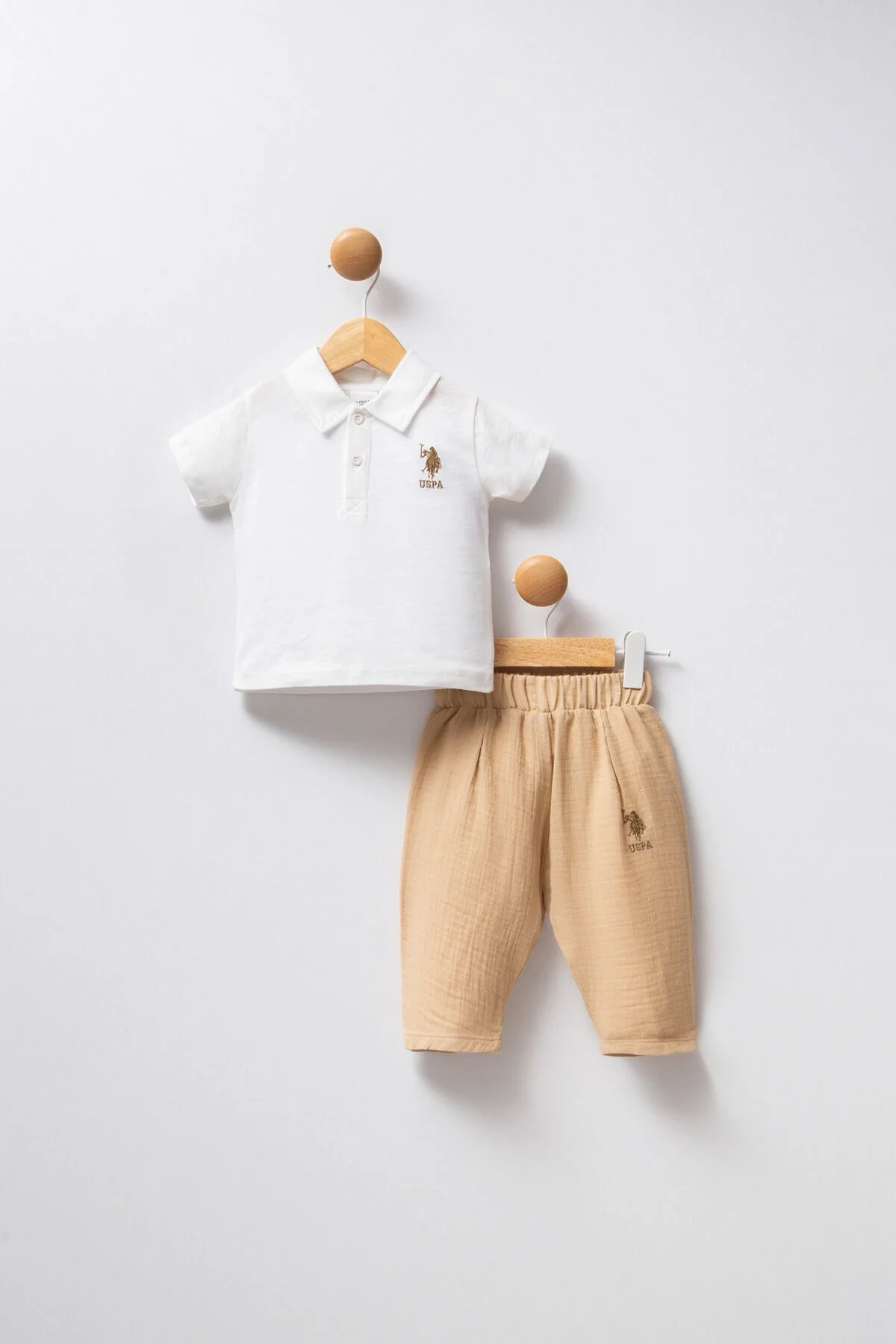 U.S. Polo Assn Erkek Bebek Krem Takım