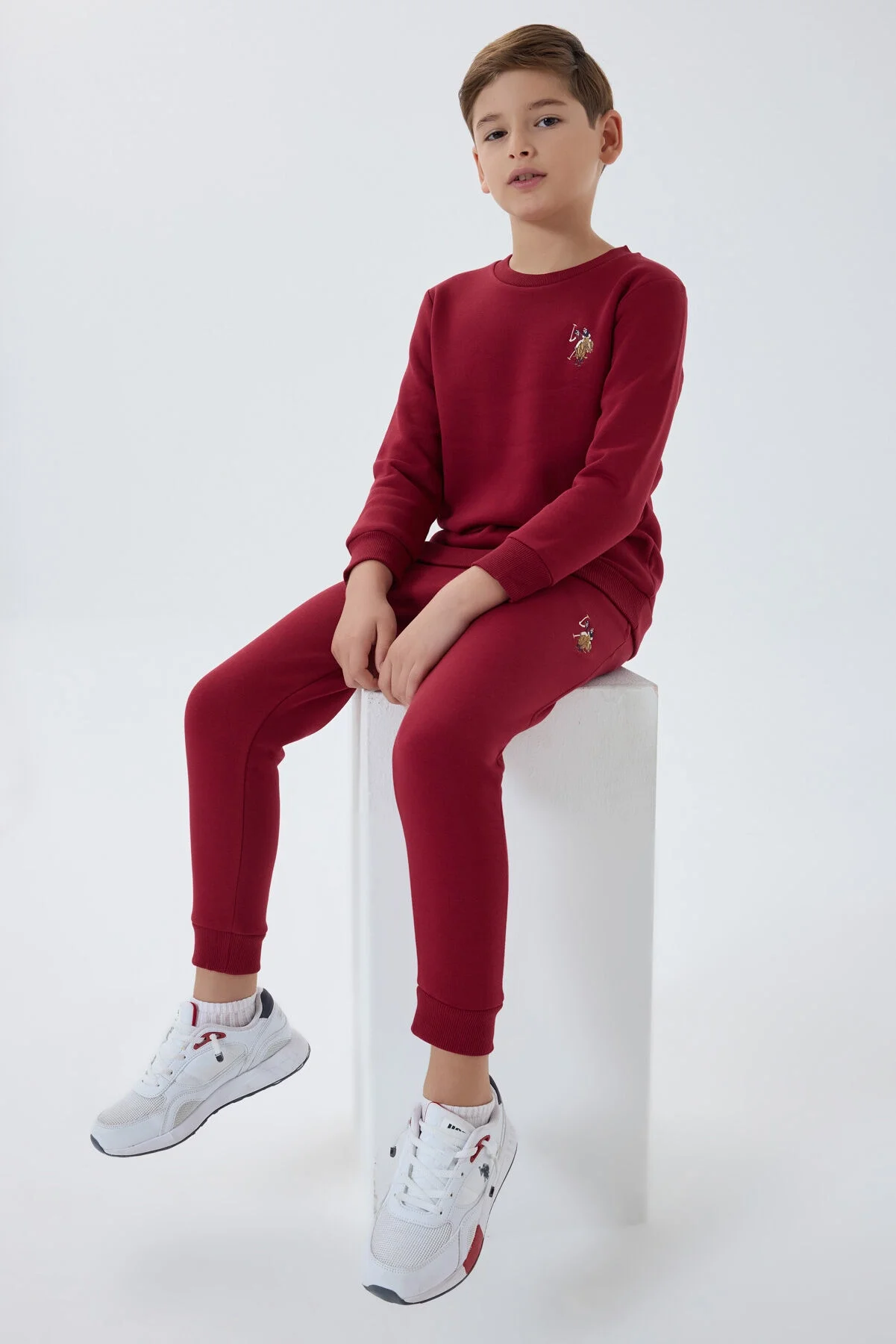 U.S. Polo Assn Erkek Çocuk Bordo Eşofman Takımı
