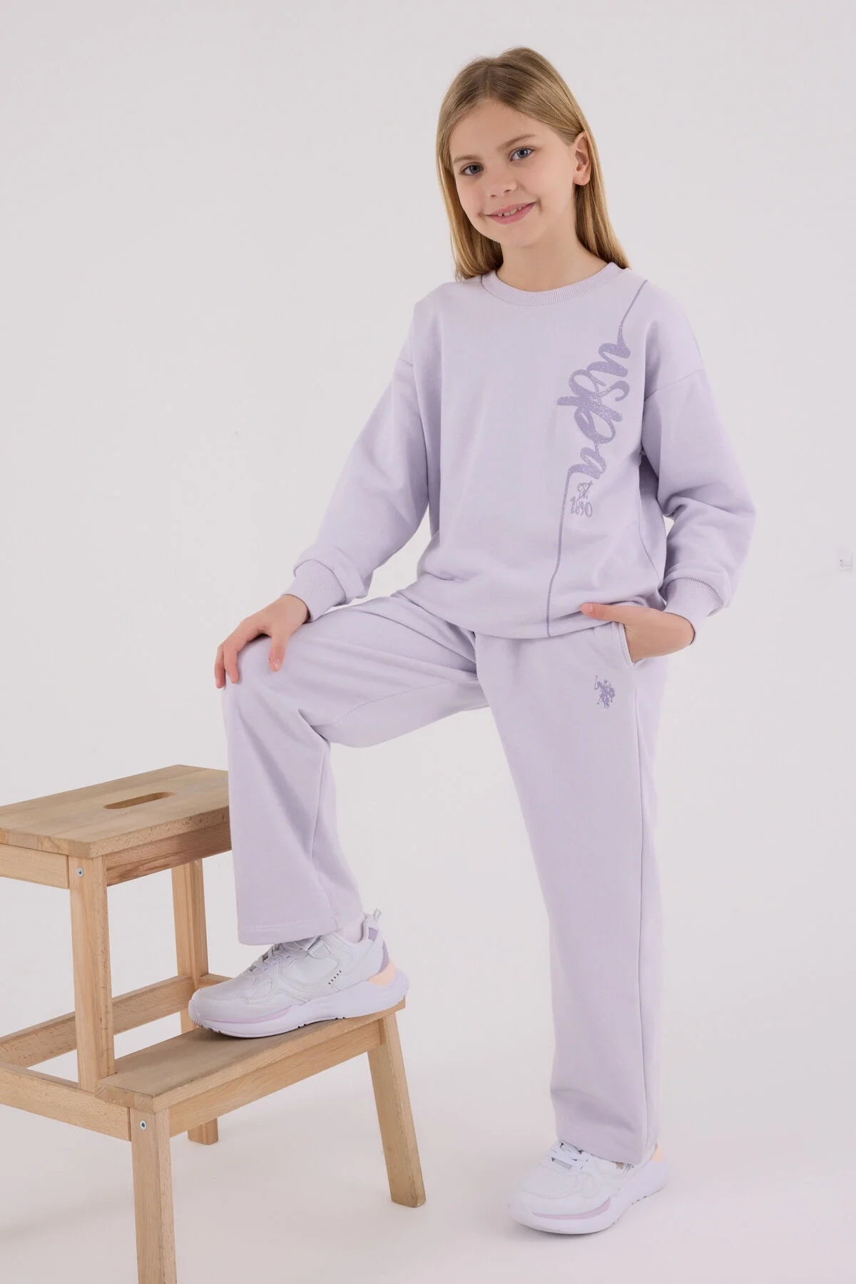 U.S. Polo Assn Kız Çocuk Mor Eşofman Takımı