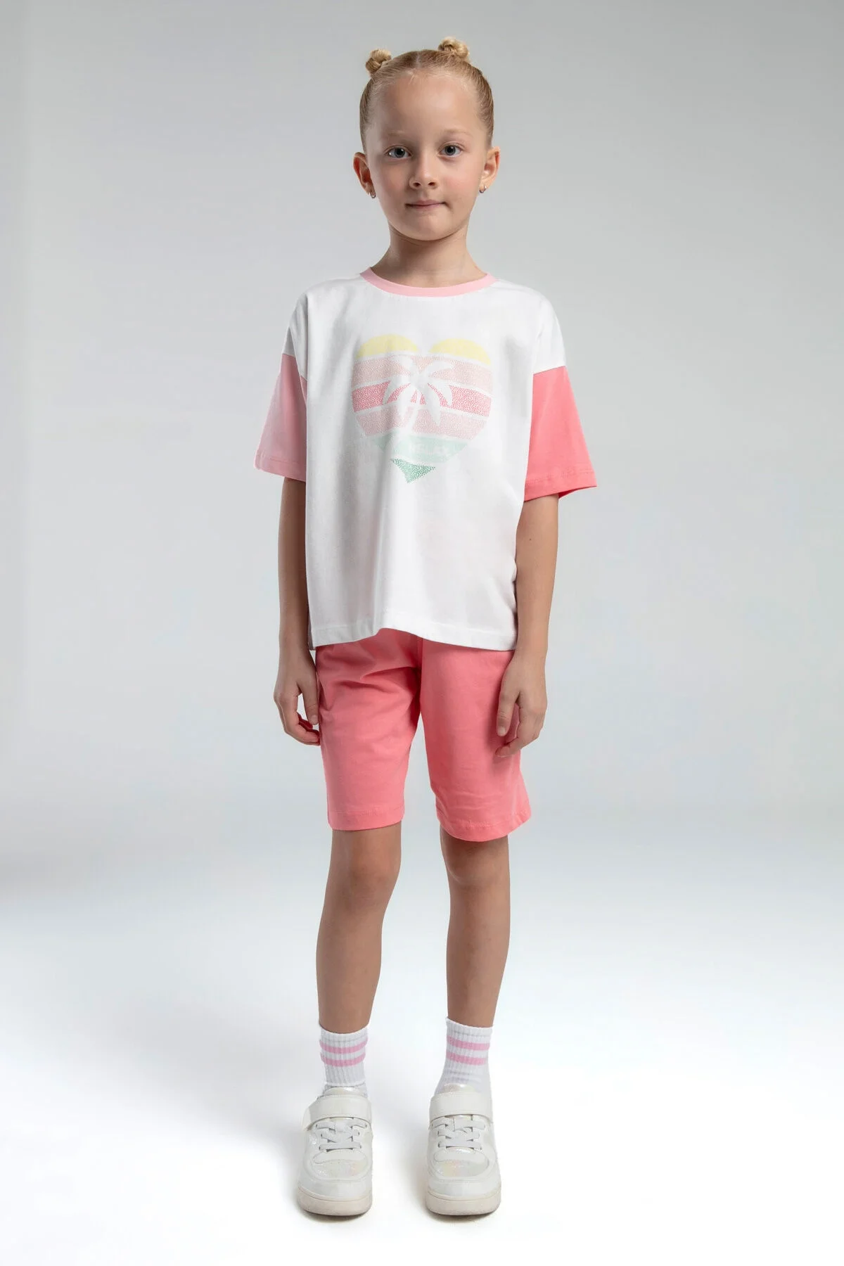 Rolypoly Kız Çocuk Turuncu Bermuda Takım