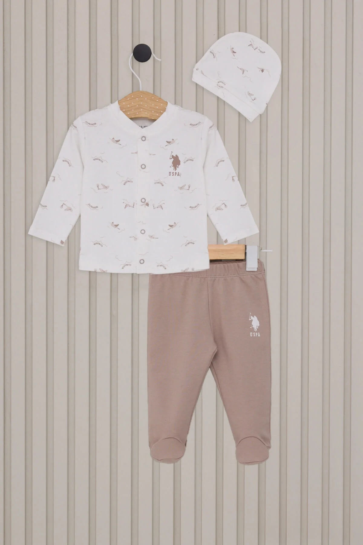 U.S. Polo Assn Erkek Bebek Krem Takım