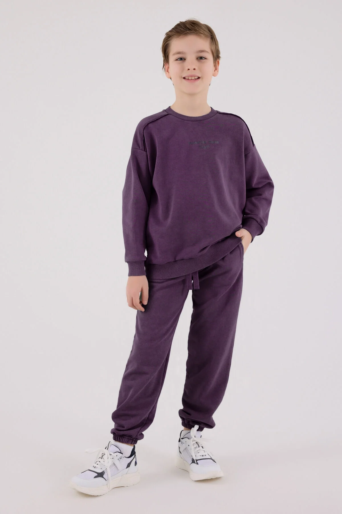 Rolypoly Erkek Çocuk Mor Eşofman Takımı